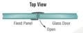 CRL Polycarbonate"h" Jamb with Hard Leg for 180 Degree and 3/8" Glass - 95 in long