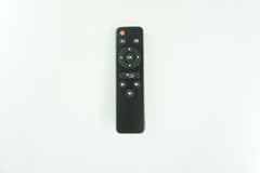 Back view of remote control showing battery compartment