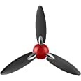 Dust Ceiling Fan 1250mm, Sparkle Red and Black