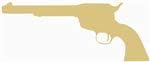 Pistol Cutout Unfinished Wood Hunting Western Decor Gun Range Door Hanger MDF Shape Canvas Style 1 (12)