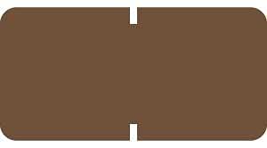 Doctor Stuff - Solid Color File Folder Labels, Tab Series, Vinyl Solid Brown Stickers, 1/2" x 1", Roll of 1000 Labels
