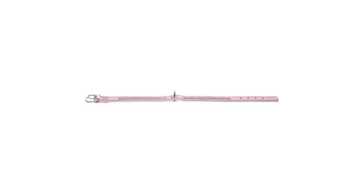 HUNTER MODERN ART LUXUS Hundehalsband, Kunstleder, Strasssteinchen, 42 (S), rosa/weiß