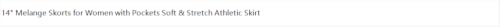 Image of SANTINY 13.5 inch /15 inch Tennis Skirt with 2 Pockets