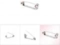 Estink 50 Pieces Brooch Pins, Silver Bar Pins Brooch Pin Tone Pin Back Safety Clasp Pins with 3 Holes for Crafts, Stationary, Bandages, Sewing, Dressmaking(25mm)