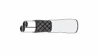 TE Connectivity/Raychem Brand, 55A1121-16-0/9-9-5Pack, Conductor Multi-Conductor Cable - 2 (1 Pair Twisted) - White - 16 AWG - Braid.