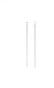Supreme 2 Feet/24 Inch Ceiling Fan Down Rod/Iron Rod- White (Pack of 2)