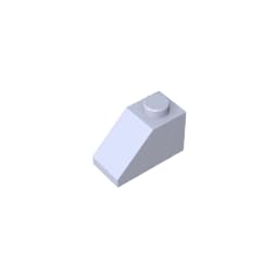 Gobricks 3040 Slope Brick 2x1 Sloped Brick 50 Pieces GDS-588 Compatible with Lego Building Blocks Color:light blue gray โ image 1