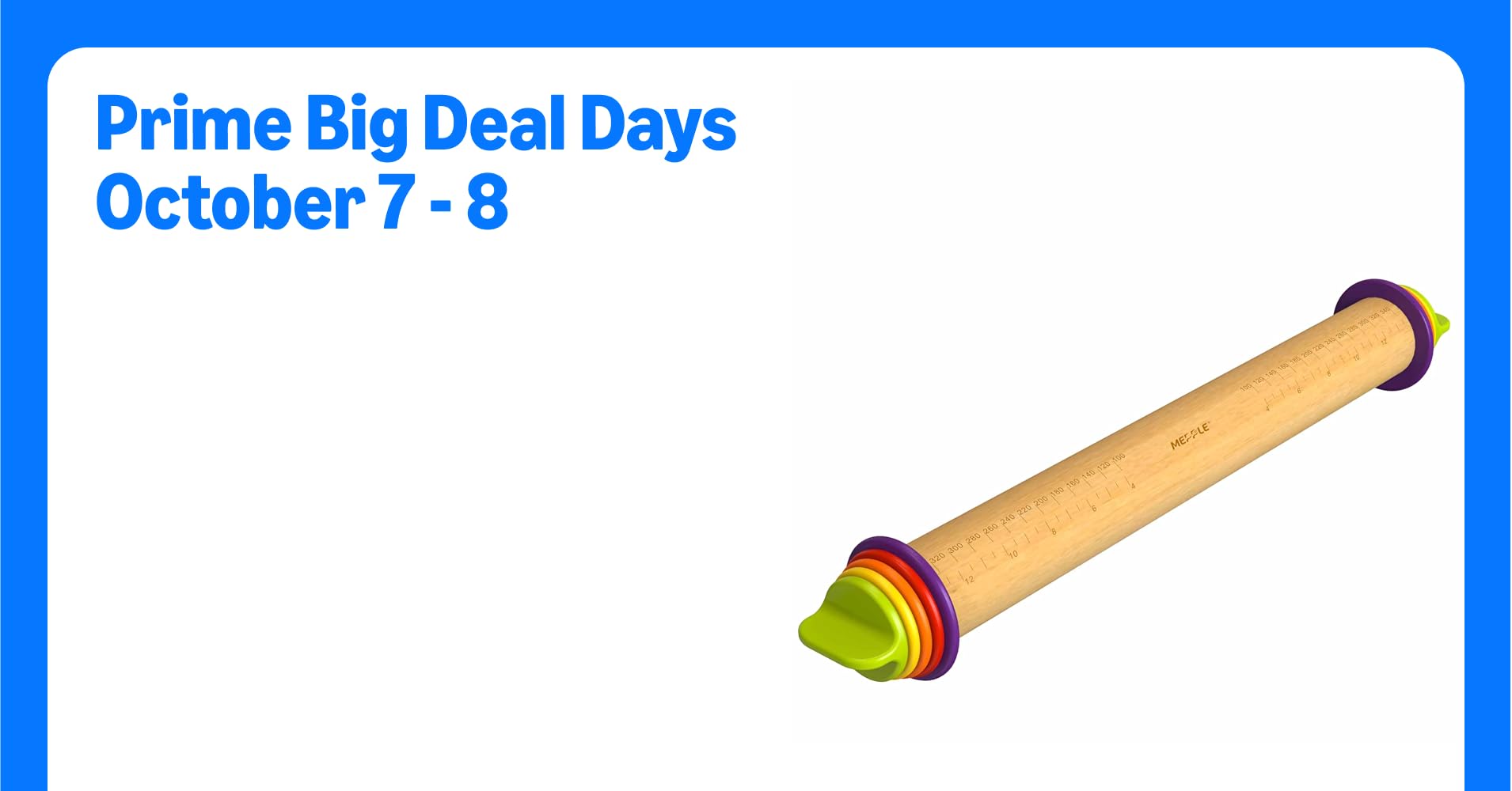 Mepple Rolling Pin with Thickness Rings for Baking ...