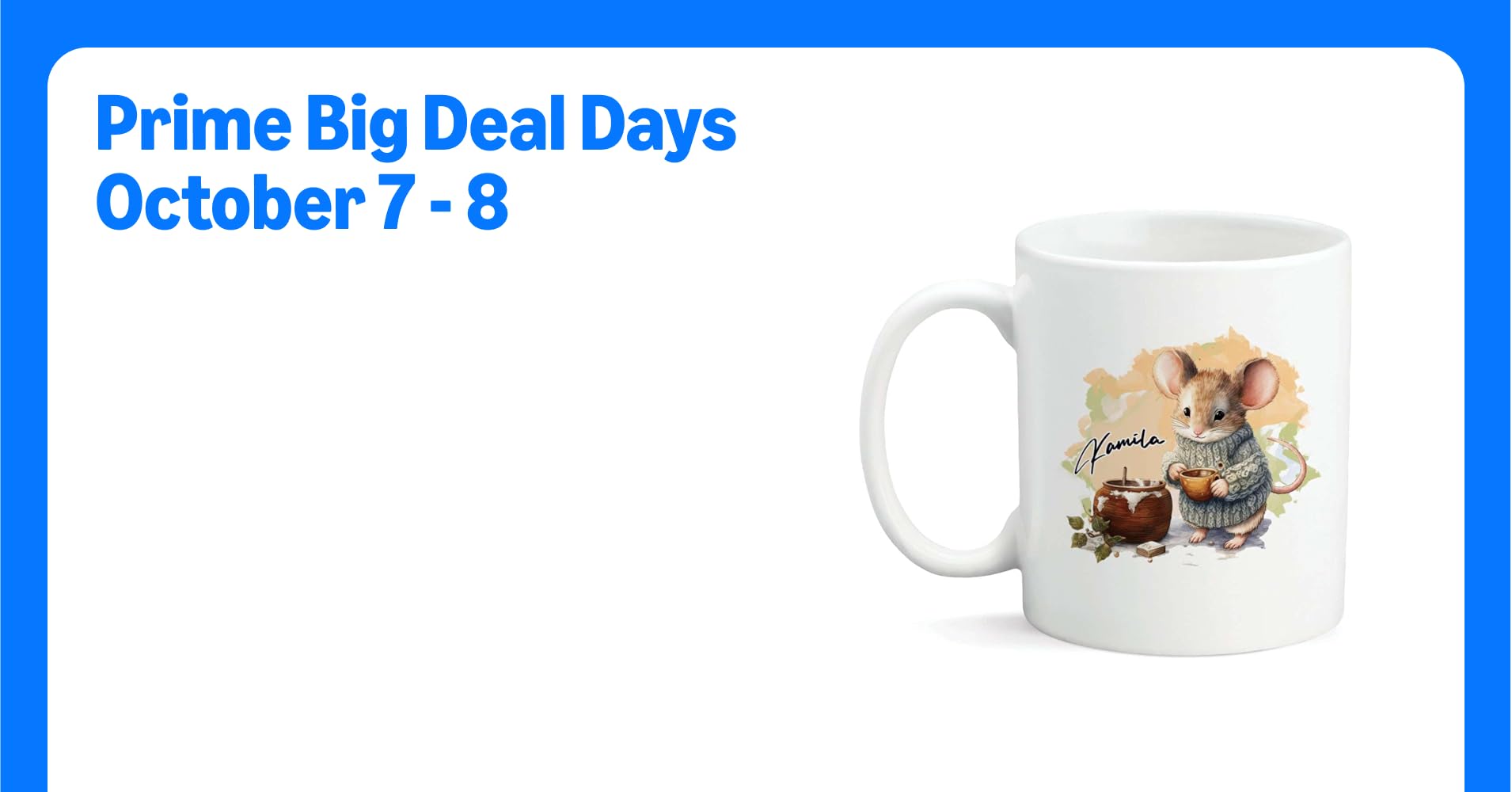 Personalized Mouse In Sweater Making Soup Mug ...