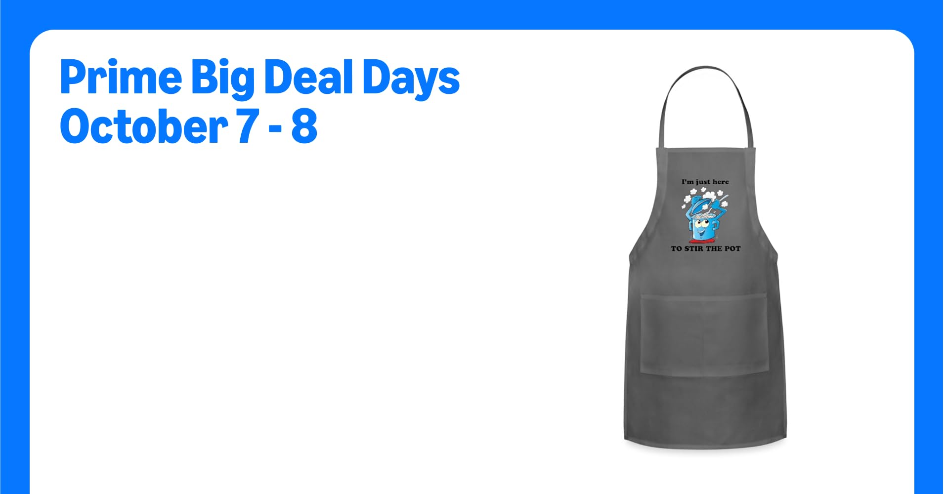 Spreadshirt Here To Stir The Pot Funny Cooking Slogan Apron