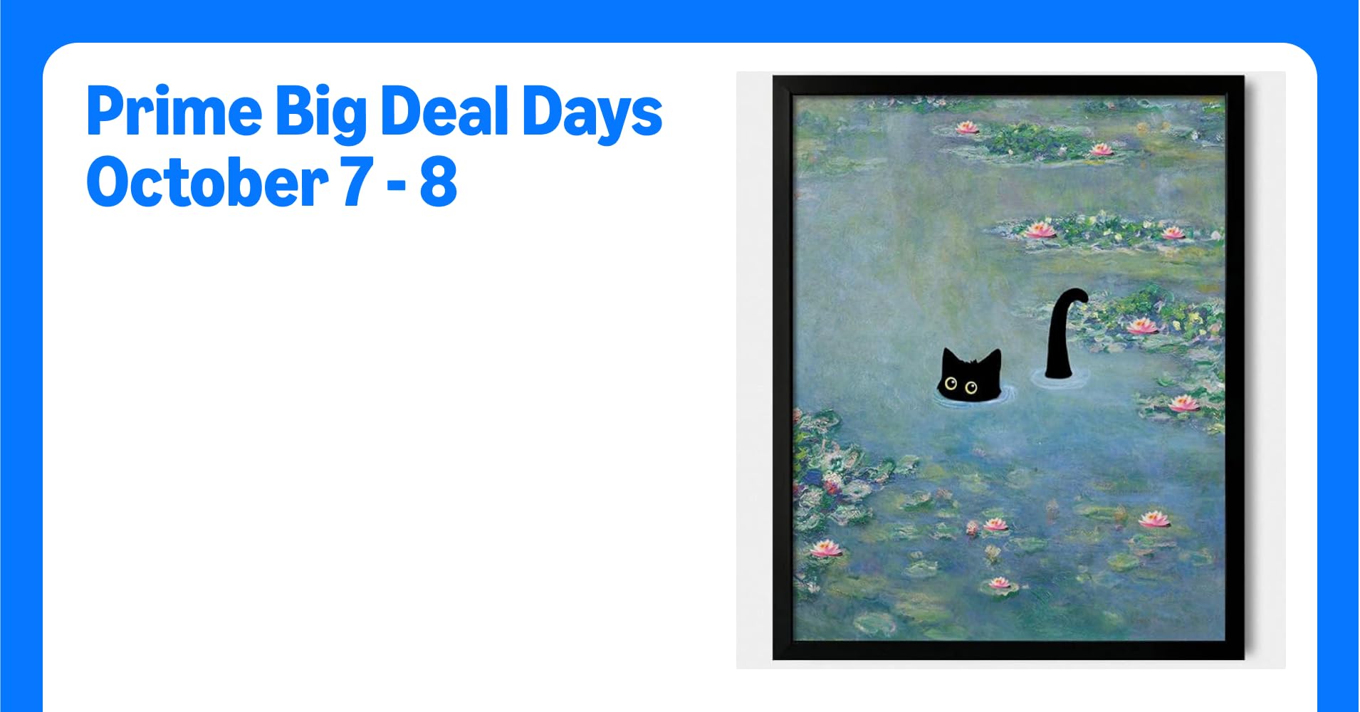 Hamduker Cat Wall Art Monet Prints Vintage Canvas Wall Art Funny ...