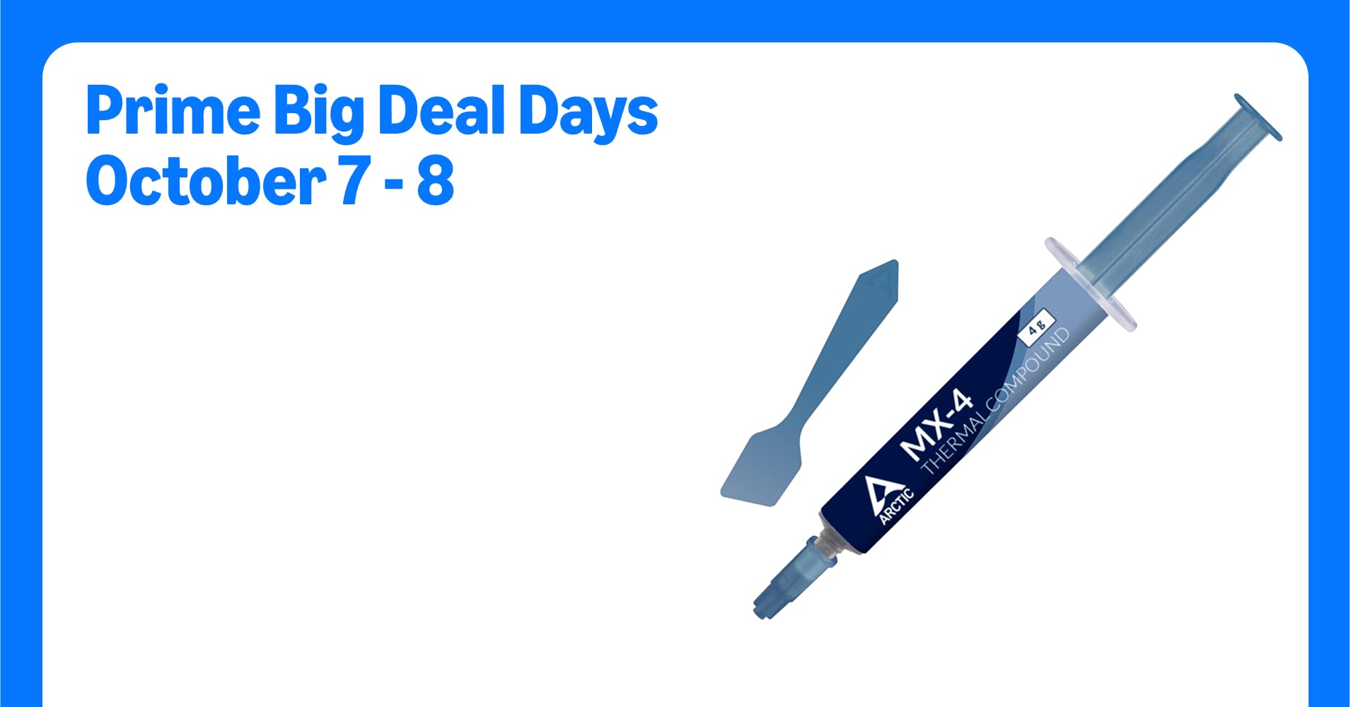 ARCTIC MX-4 (incl. Spatula, 4 g) - Premium Performance Thermal Paste for All Processors (CPU, GPU - PC), Very high Thermal Conductivity, Long Durability, Safe Application