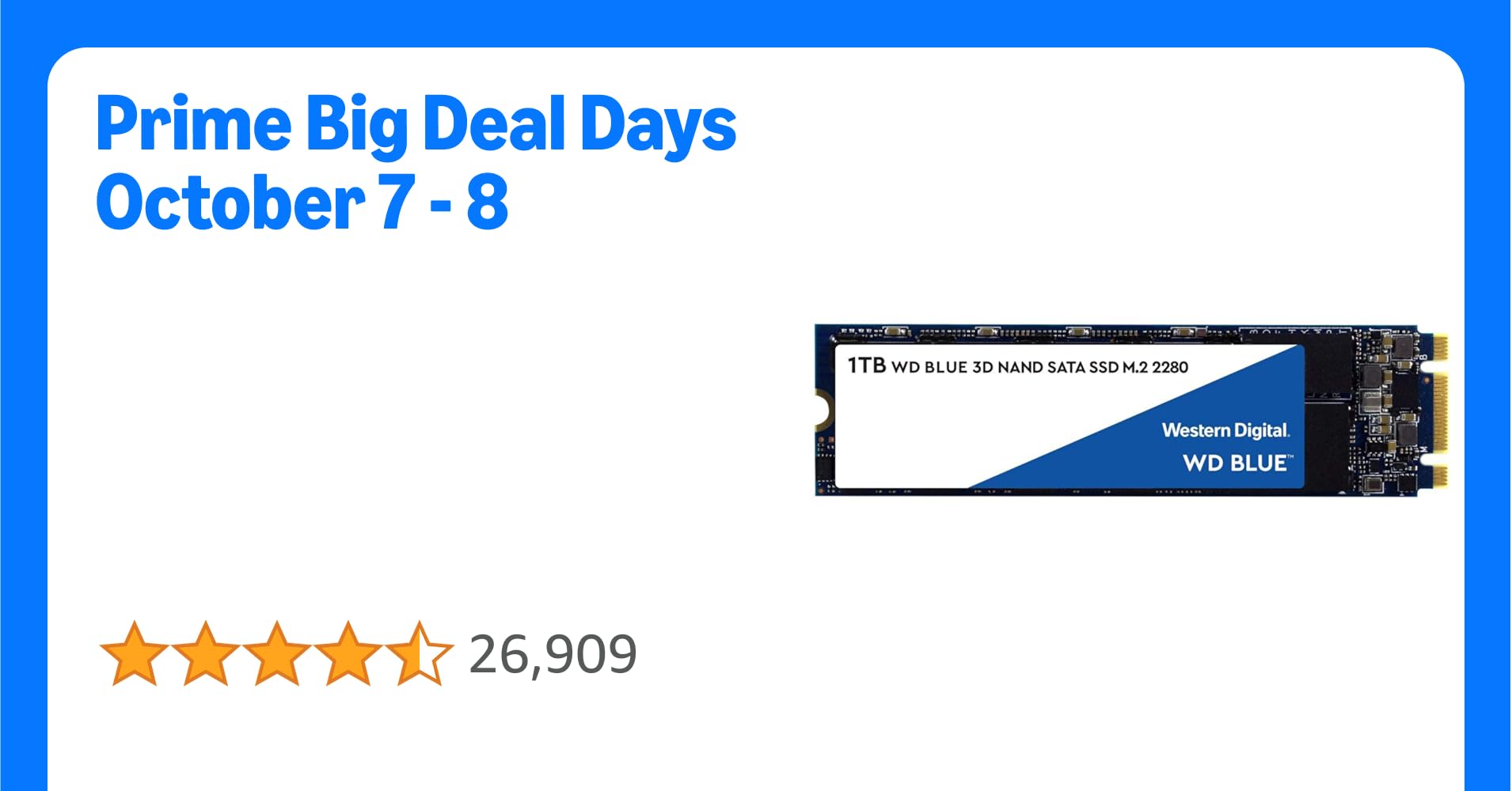 WD Blue 2TB M.2 SATA SSD with up to 560MB/s read speed