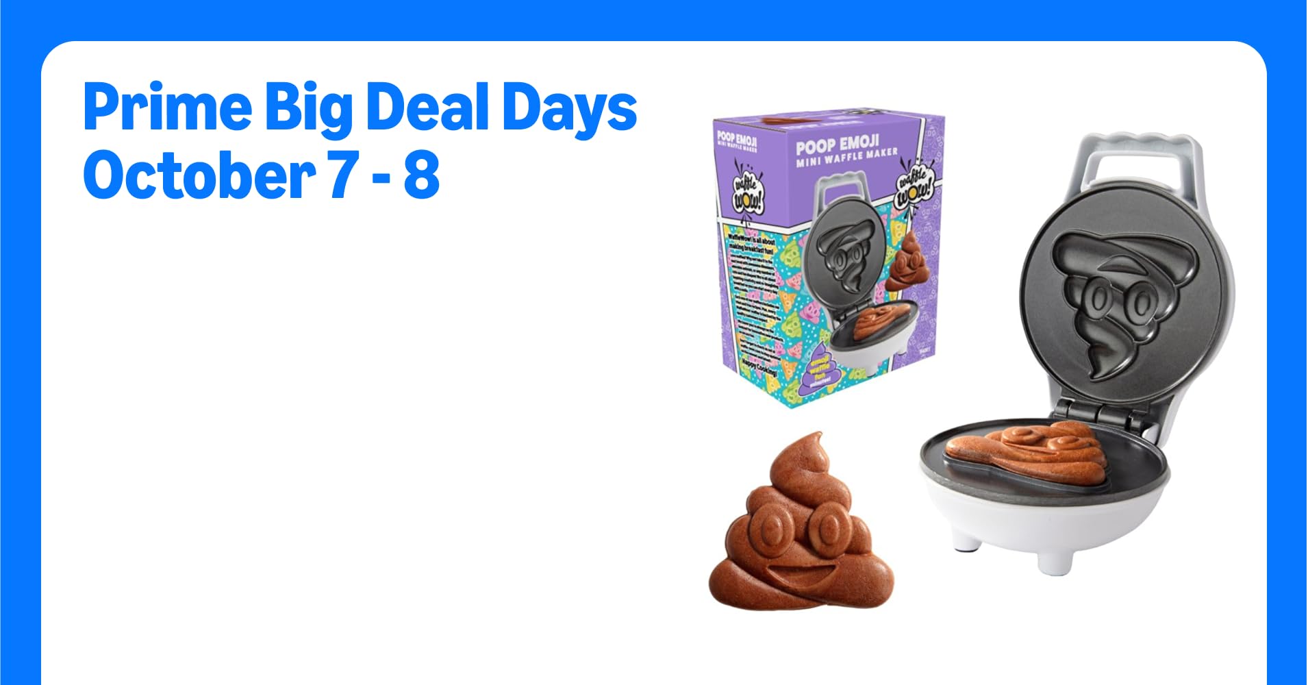 Poop Emoji Mini Waffle Maker- Xmas Breakfast Fun ...