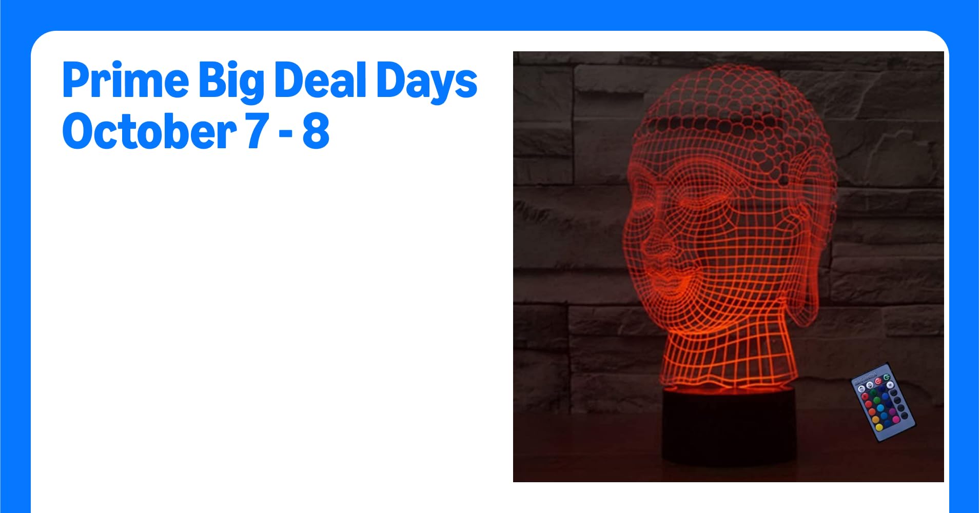 YTDZLTD Optical Illusion 3D Buddha Statue Night Light 16 Colors ...