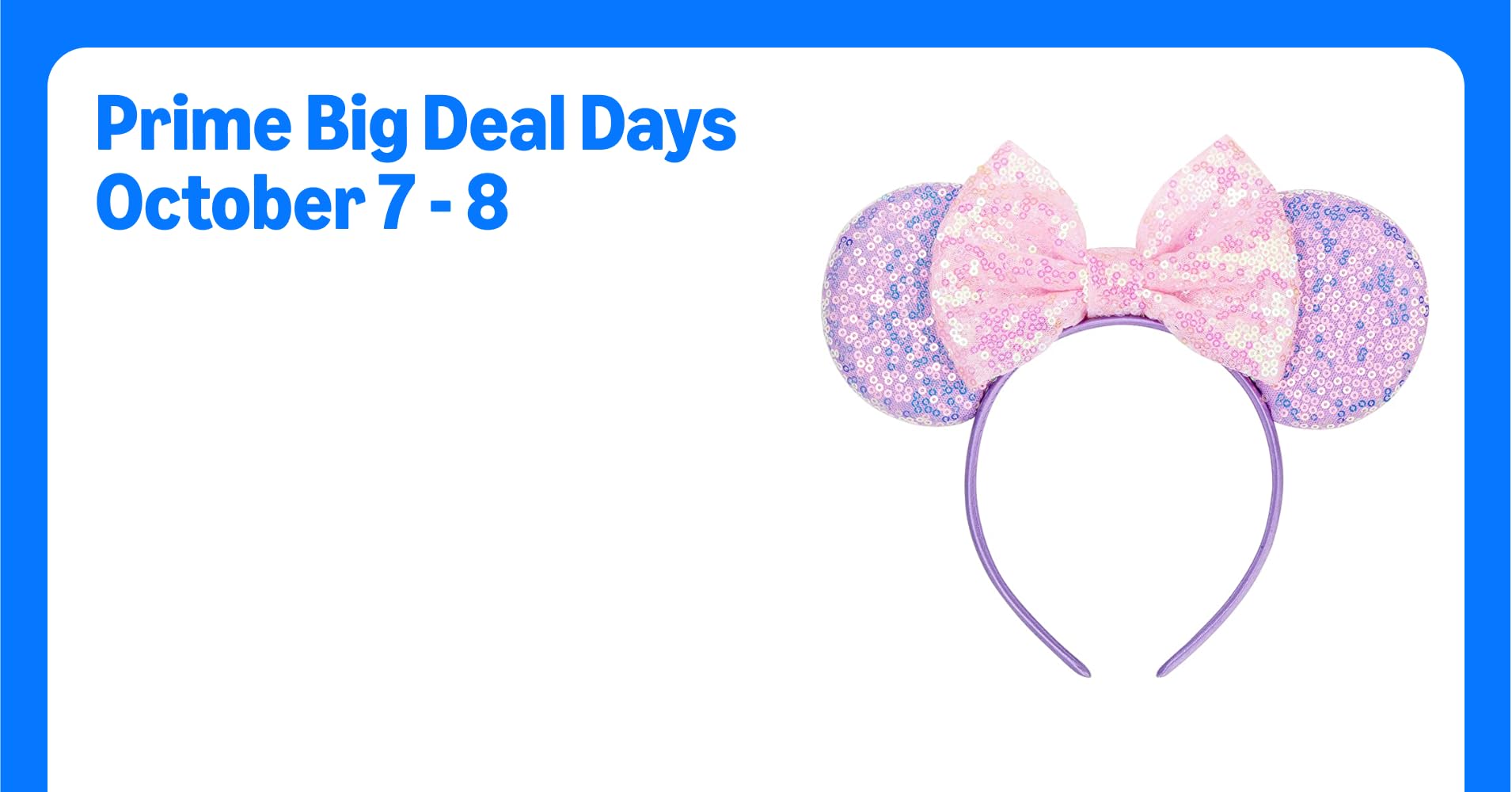 Eisyaa Mouse Ears Bow Headbands, Sequin Purple ...