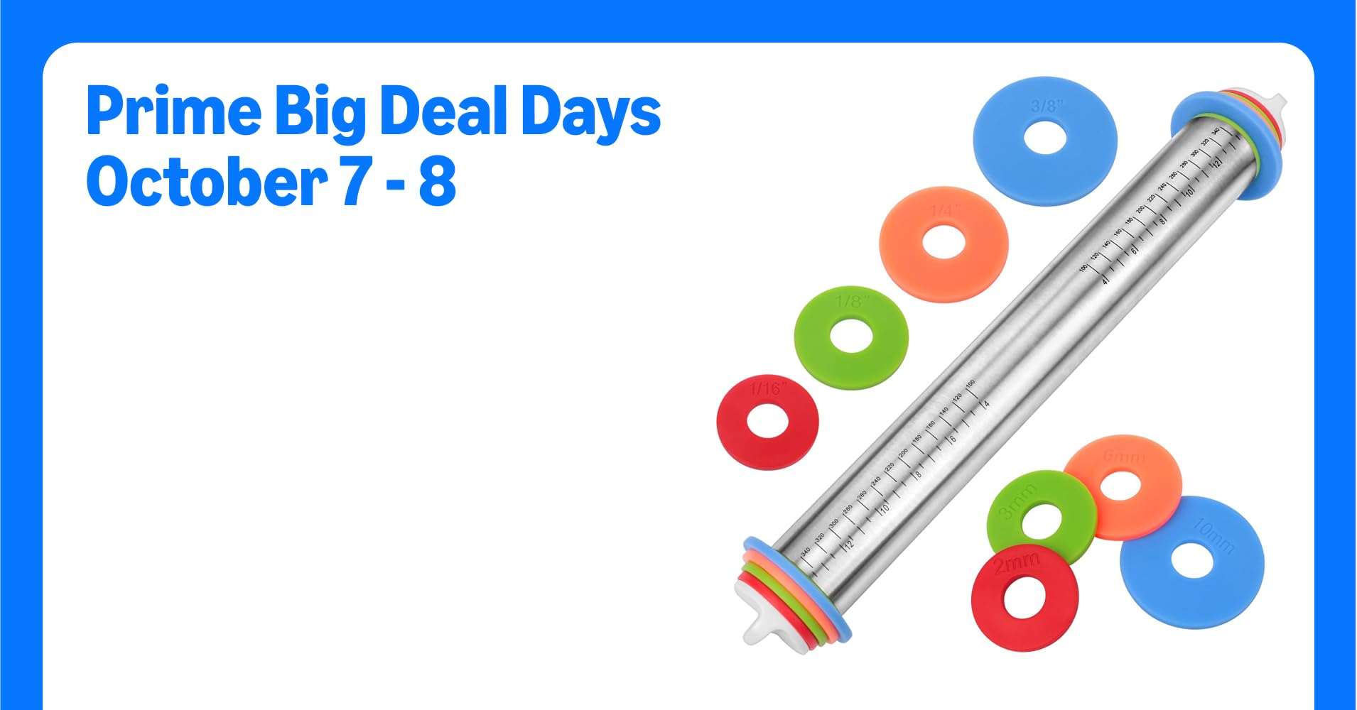 Adjustable Rolling Pin with Thickness Rings for ...