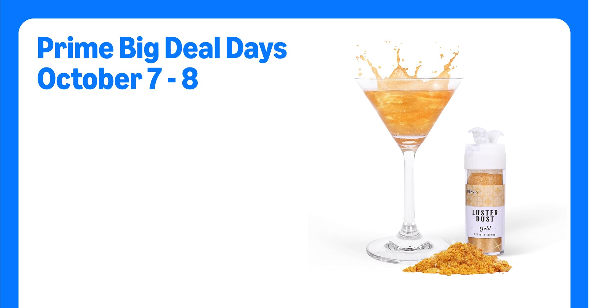 Gold Edible Glitter for Drinks, 5g Luster Dust Edible for ...