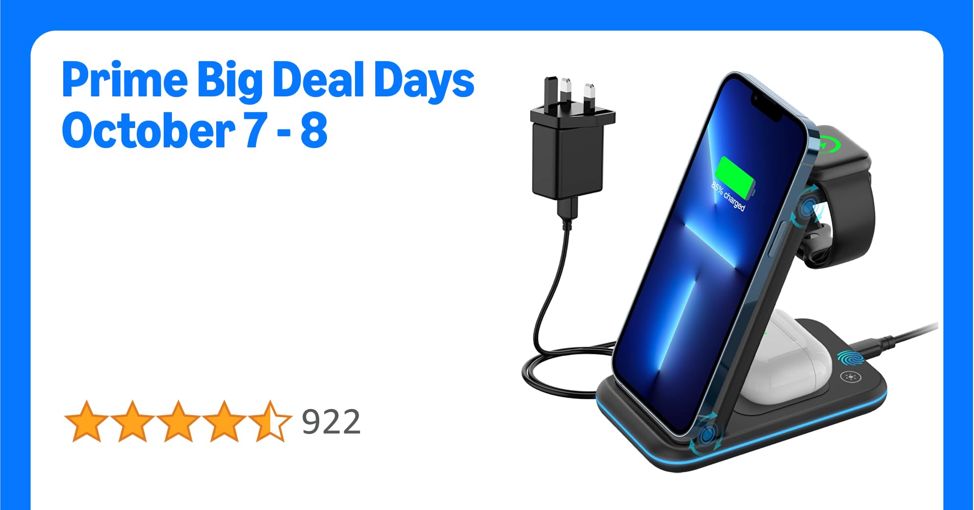 CAVN Charger Compatible with Fitbit Versa 4/Versa 3 /Sense/Sense 2 Charger, Replacement Charger Cable USB Charger Dock for Sense 2 / Versa 4 (Black)