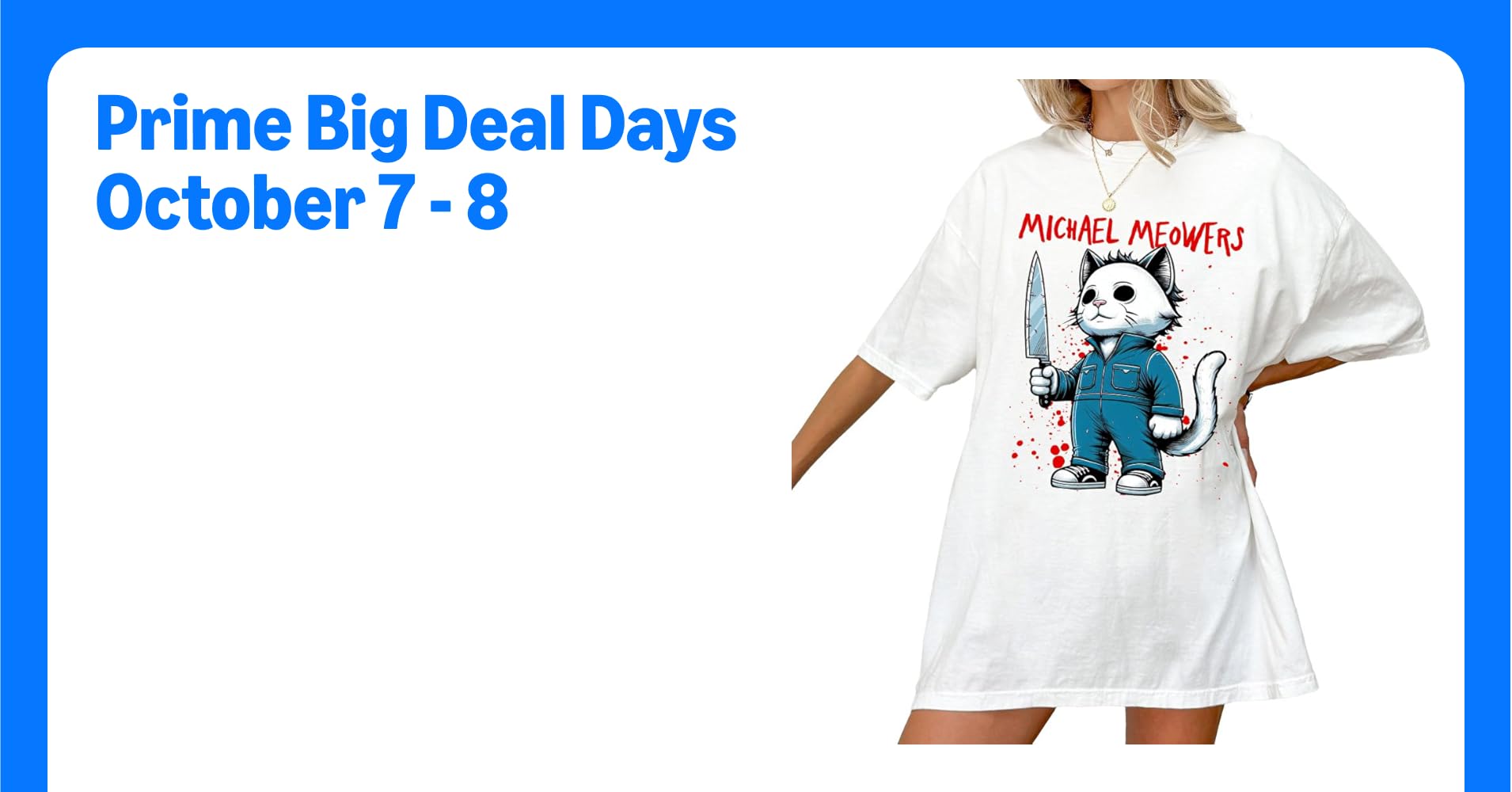 Halloween T-Shirt - Michael Meowers Cat Design - Funny ...