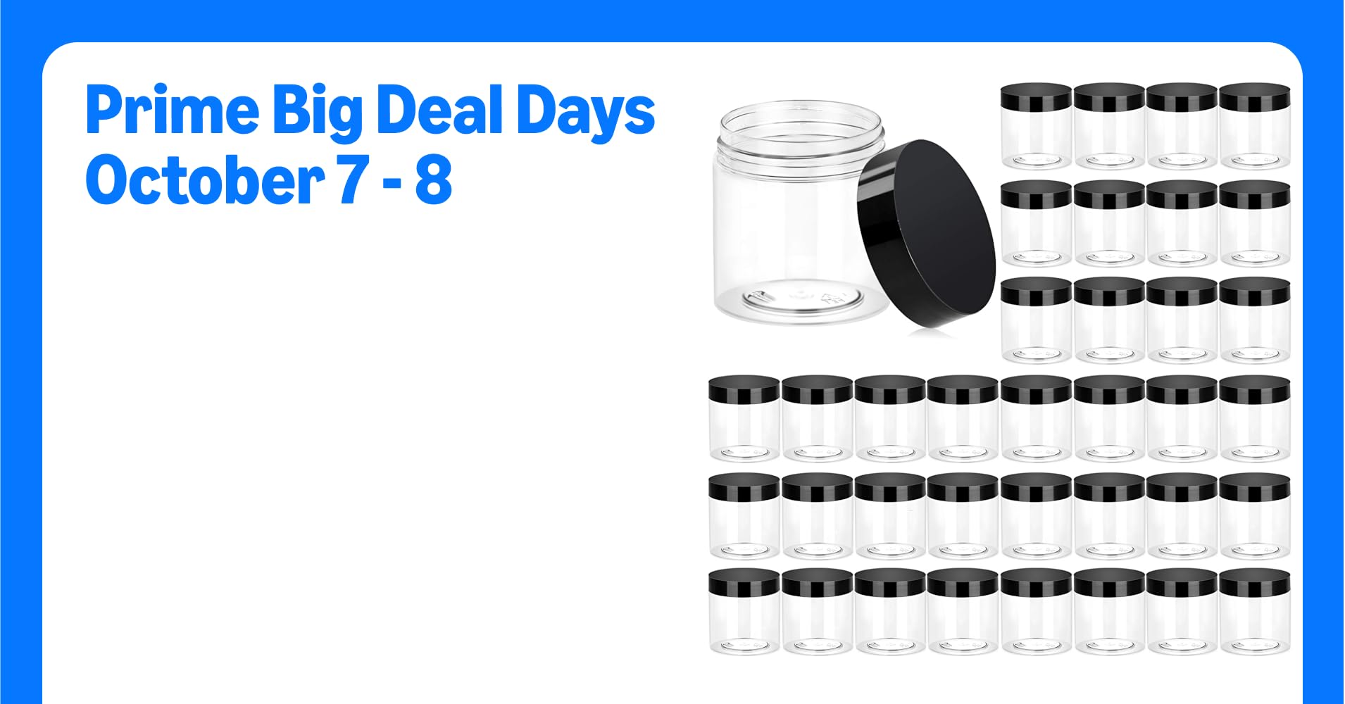 Amazon.com: ﻿ ﻿ Eternal Moment 36 Pack 4 OZ Plastic Jars Round ...