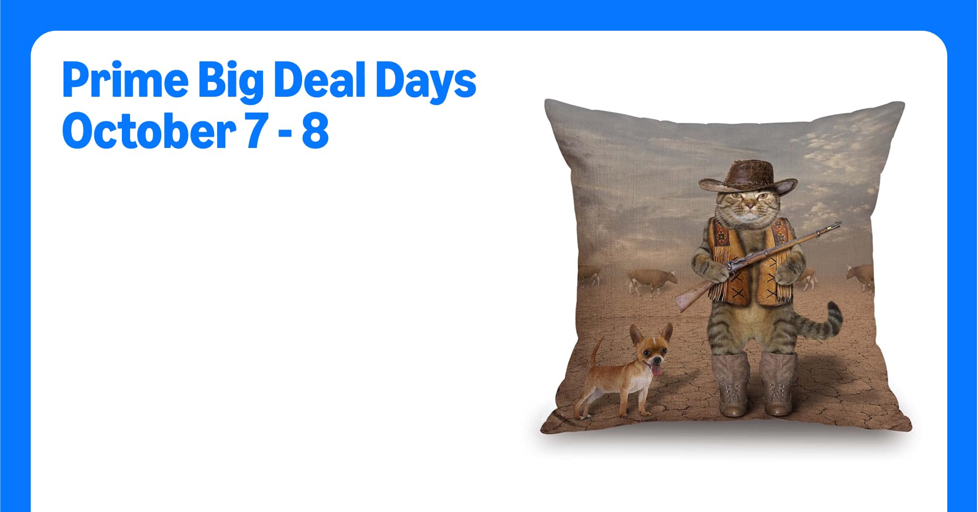 TSSOHU Funny Cat Pillow Cover Cowboy Cat and ...