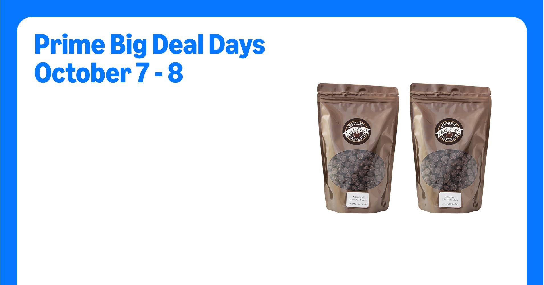 Vermont Nut Free Chocolates Baking Chips (Semi Sweet Chocolate ...