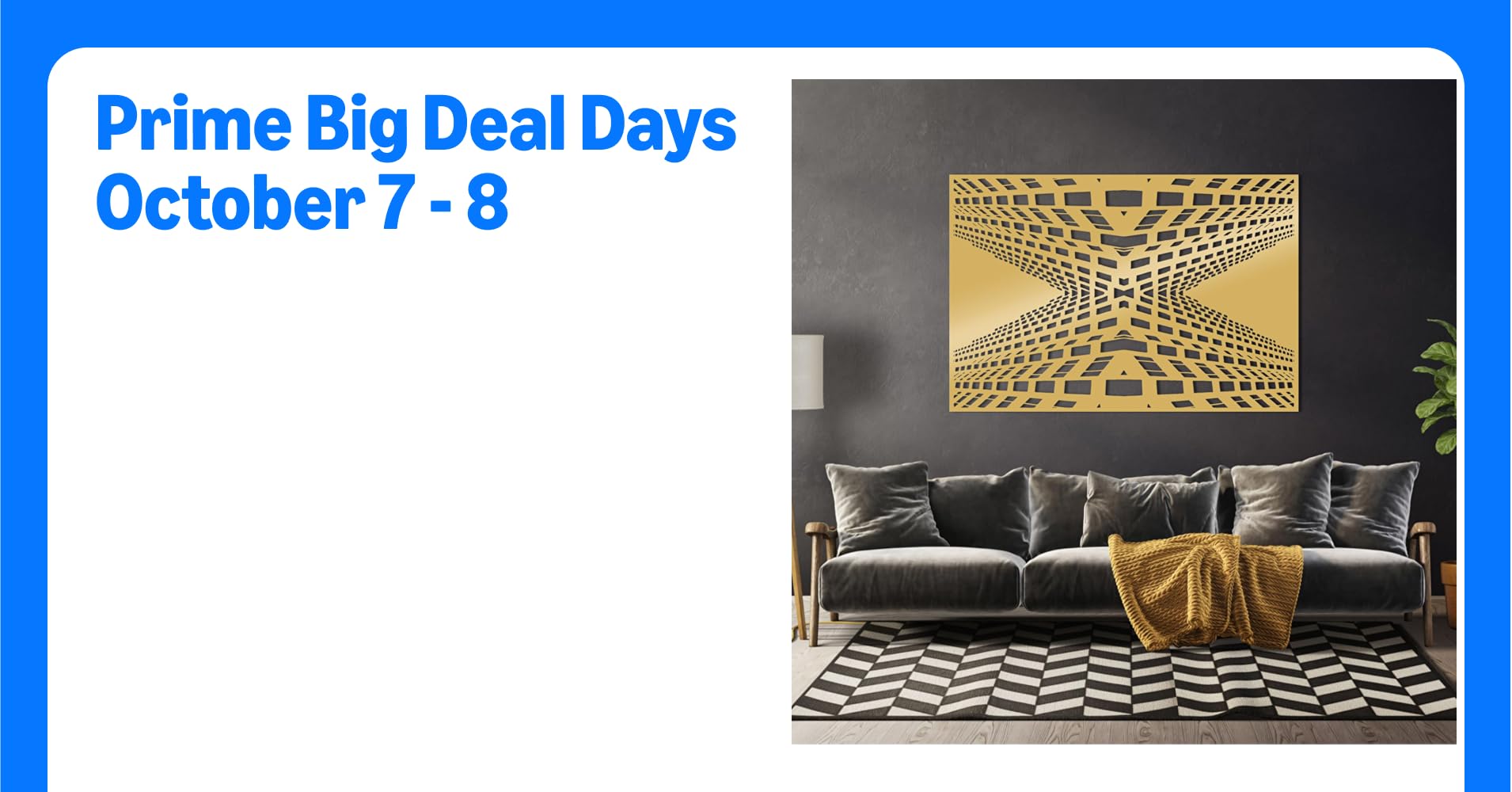 EANHIPE Geometric Construction Metal Wall Decor, Optical Illusion ...