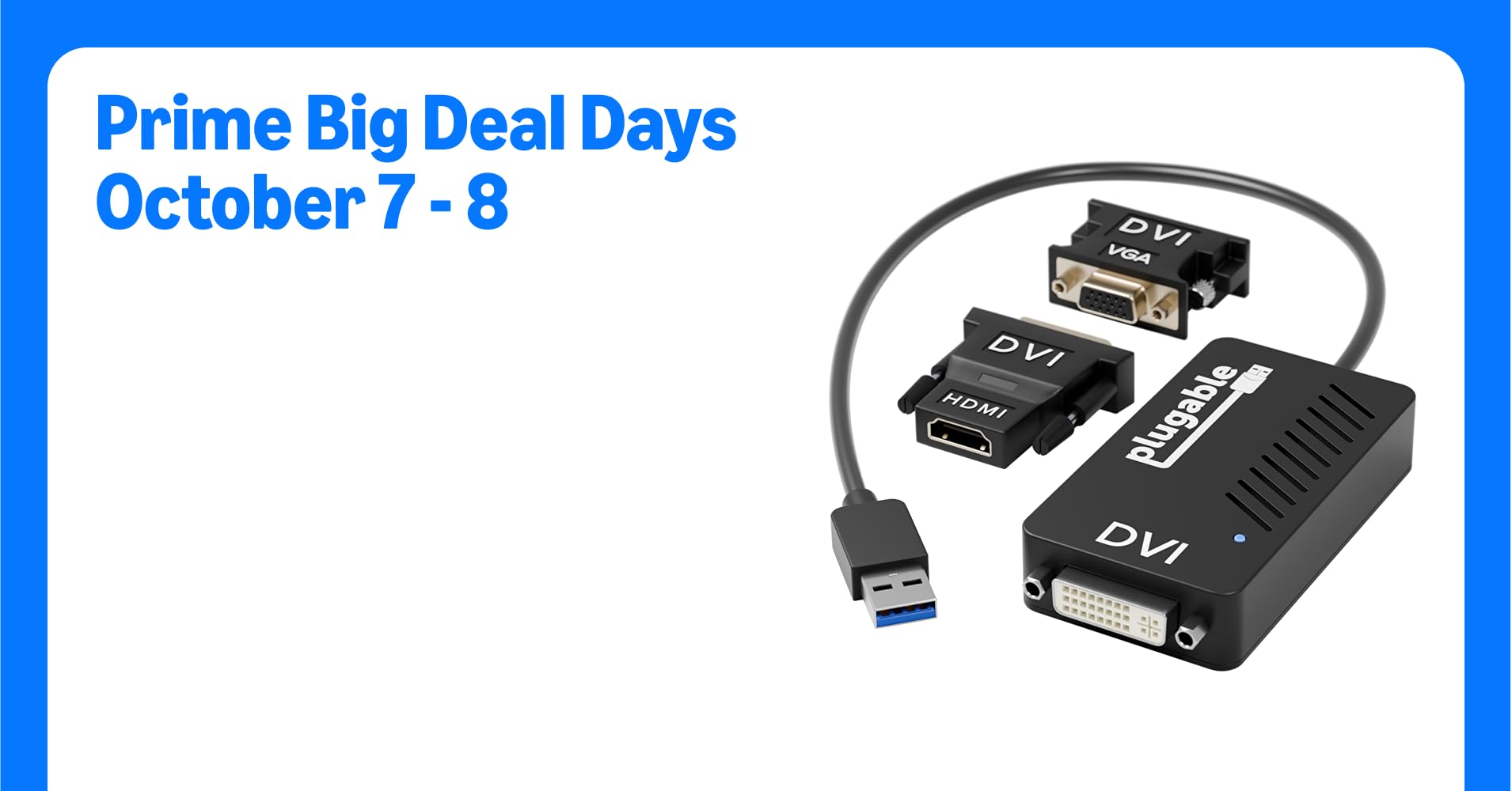 Plugable USB 3.0 to DVI/VGA/HDMI Video Graphics Adapter for Multiple Monitors up to 2048x1152 Supports Windows 11, 10, 8.1, 7, XP, and Mac 10.14+