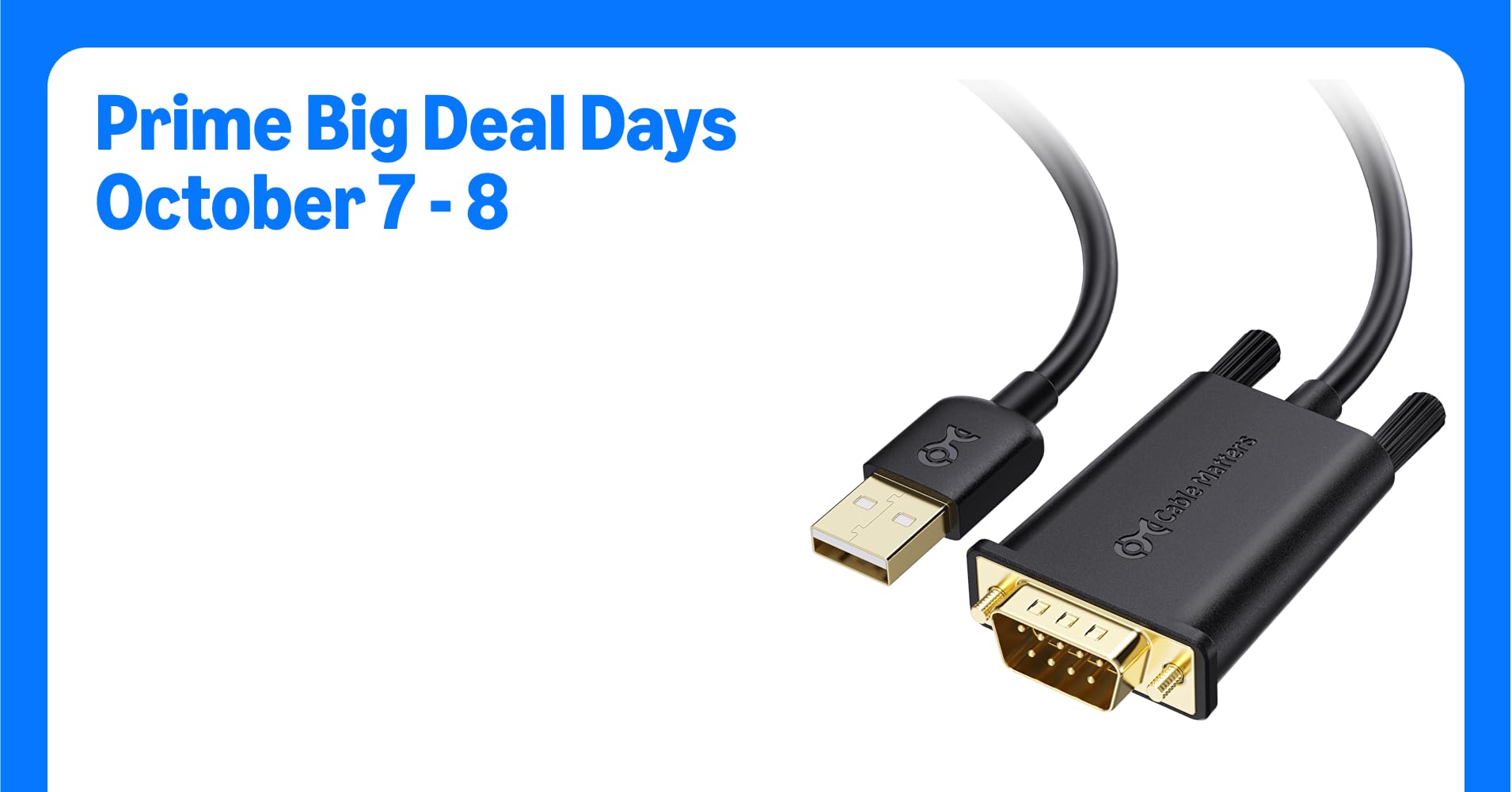 Cable Matters USB to Serial Adapter Male to Male Cable, RS232 to USB2.0, USB to DB9 Cable, Supports Windows 11/10/8/7/Vista/XP, macOS 11.0 or Later, Black