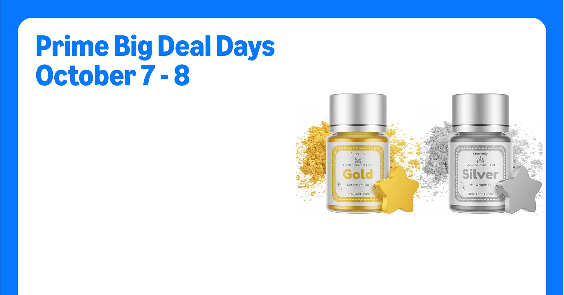 Gold Silver Luster Dust Edible Set - 5g Food Grade ...