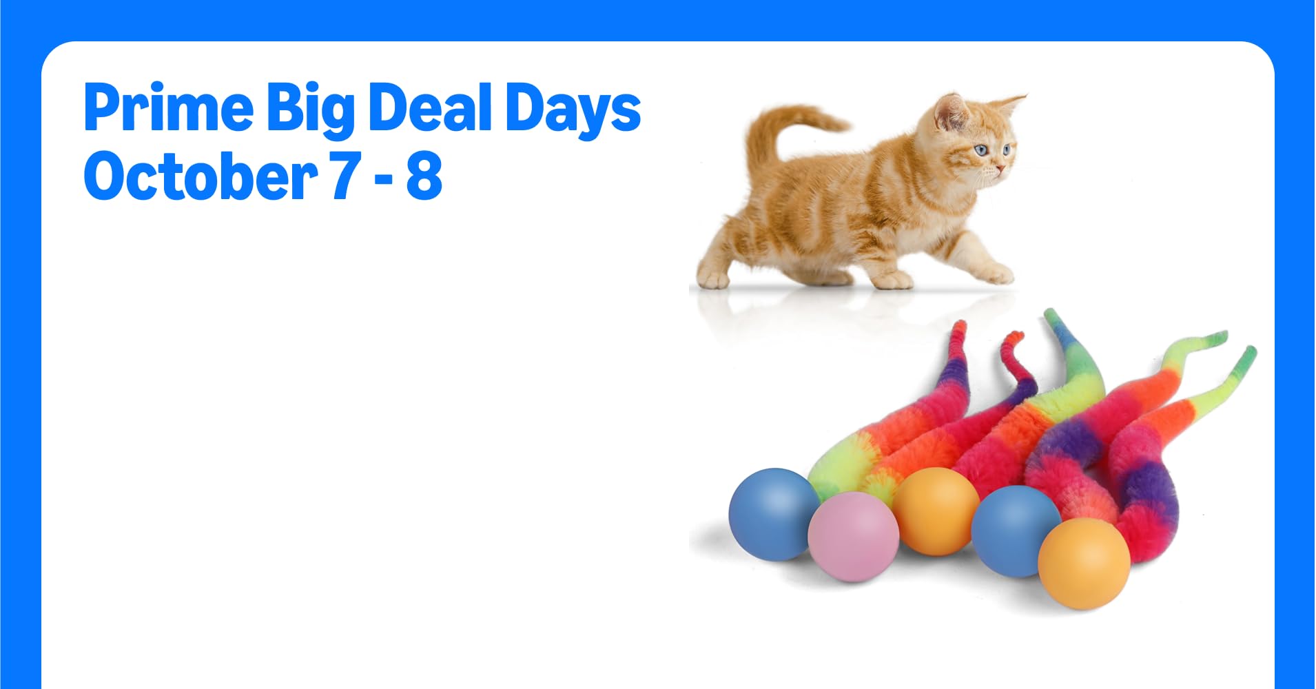 SHENGSEN Bouncy Ball with Tail Cat Toys-5 Packs ...
