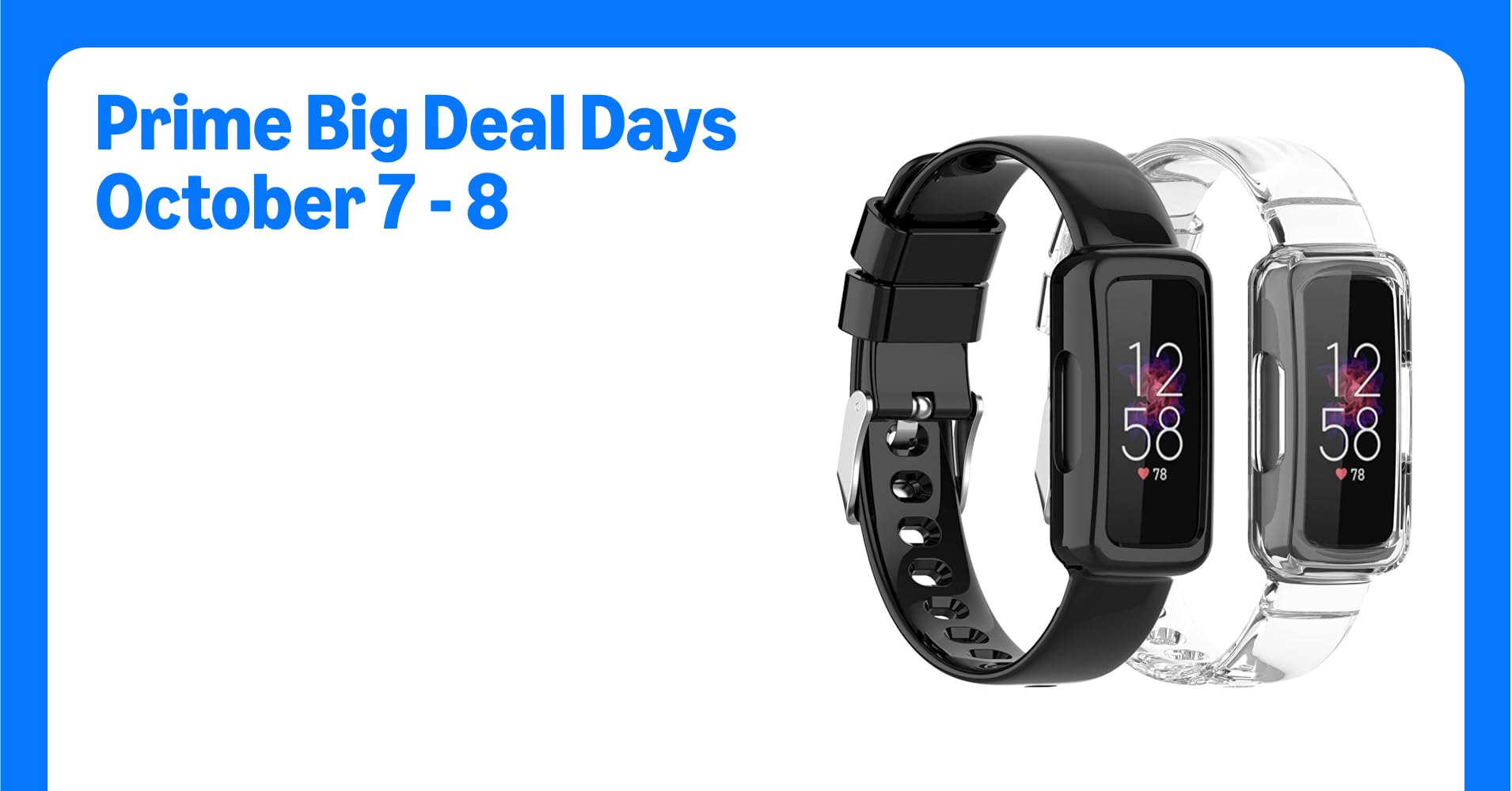 Kakurookie 2 Pack Compatible with Fitbit Luxe/Inspire/Inspire HR/Inspire 2/Ace 2/Ace 3 Bands with Case Shockproof Rugged Band Strap with Protective Bumper Case Men Women (Clear + Black)