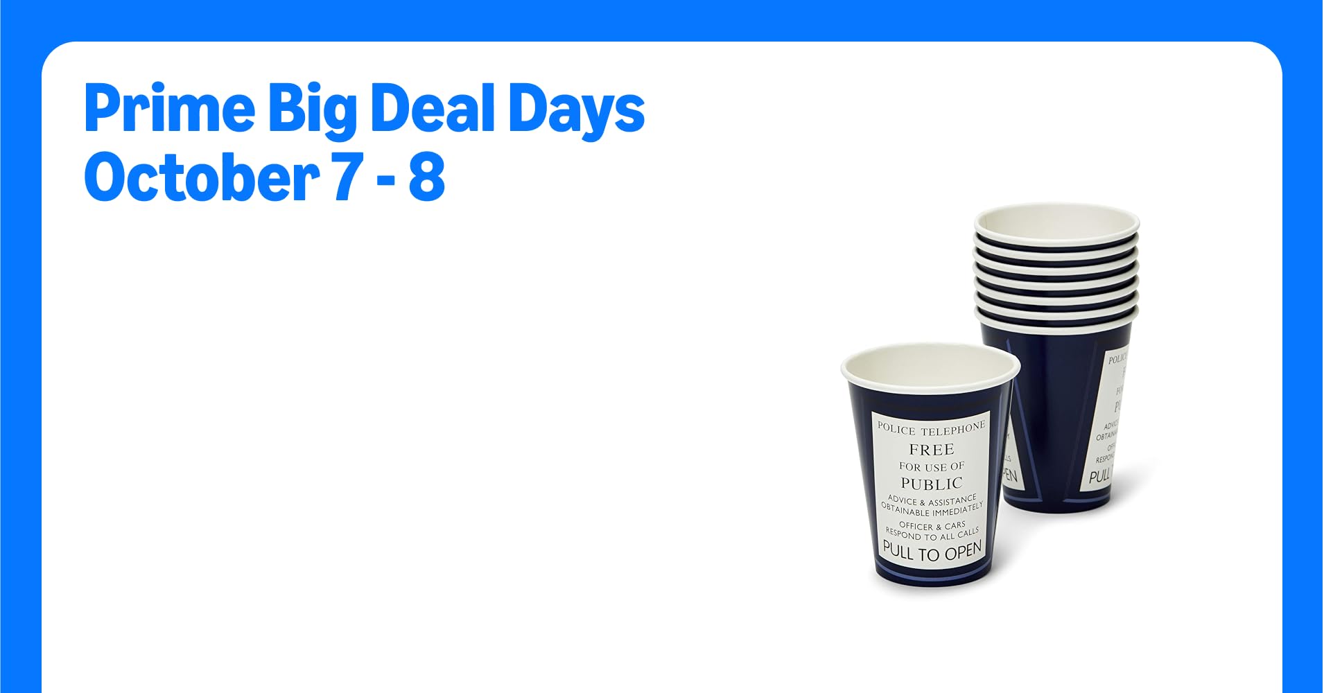 Doctor Who TARDIS Party Cups - 8-Piece 9oz Paper ...