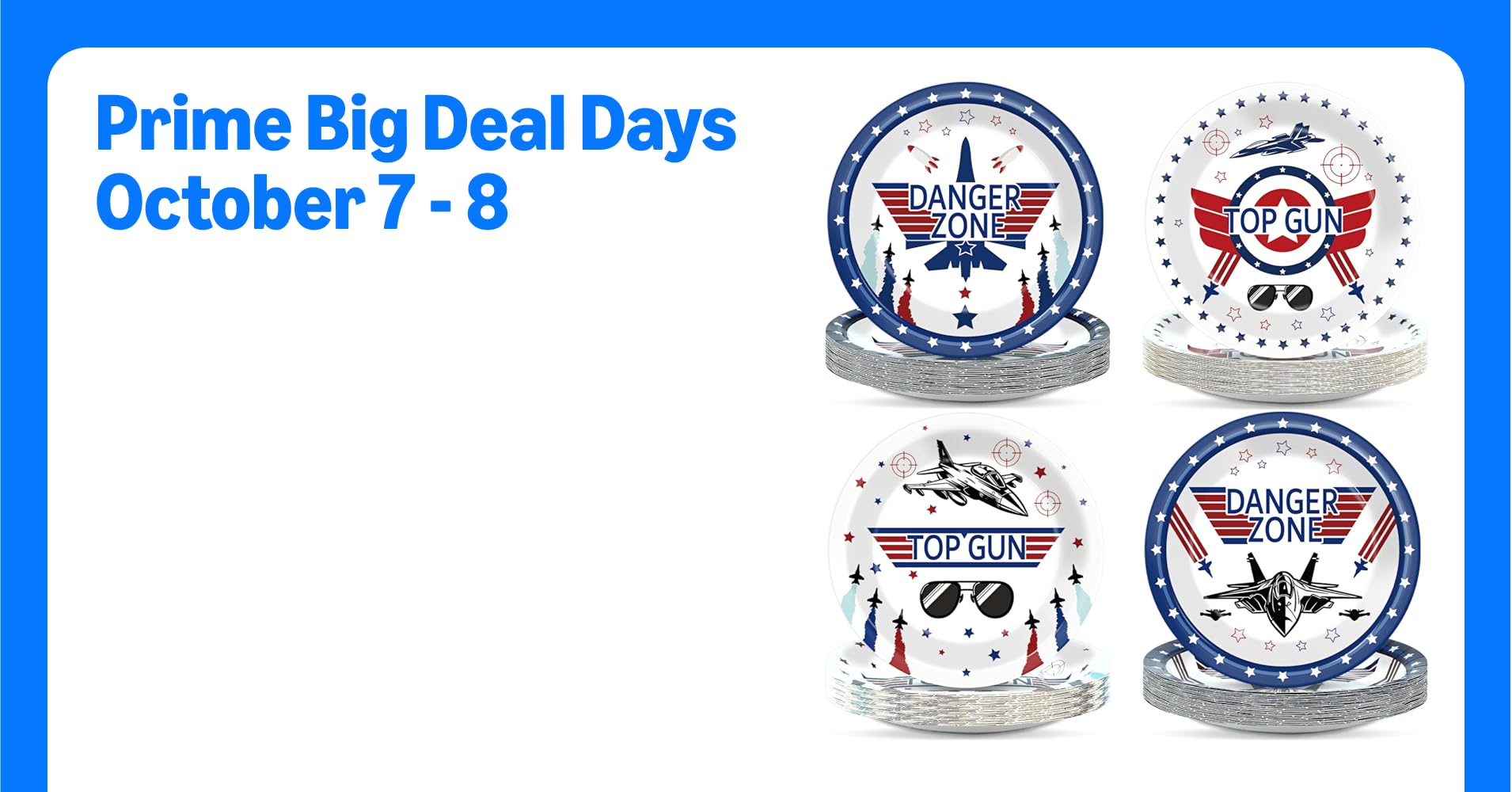 48Pcs Fighter Jet Pilot Birthday Party Paper Plates for ...