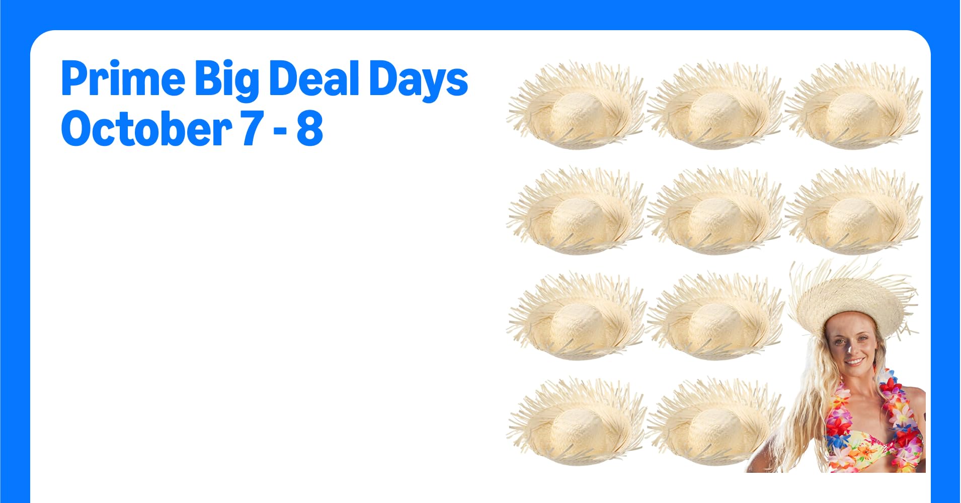 Hercicy 10 Pcs Adult Hawaiian Luau Straw Hats Funny ...