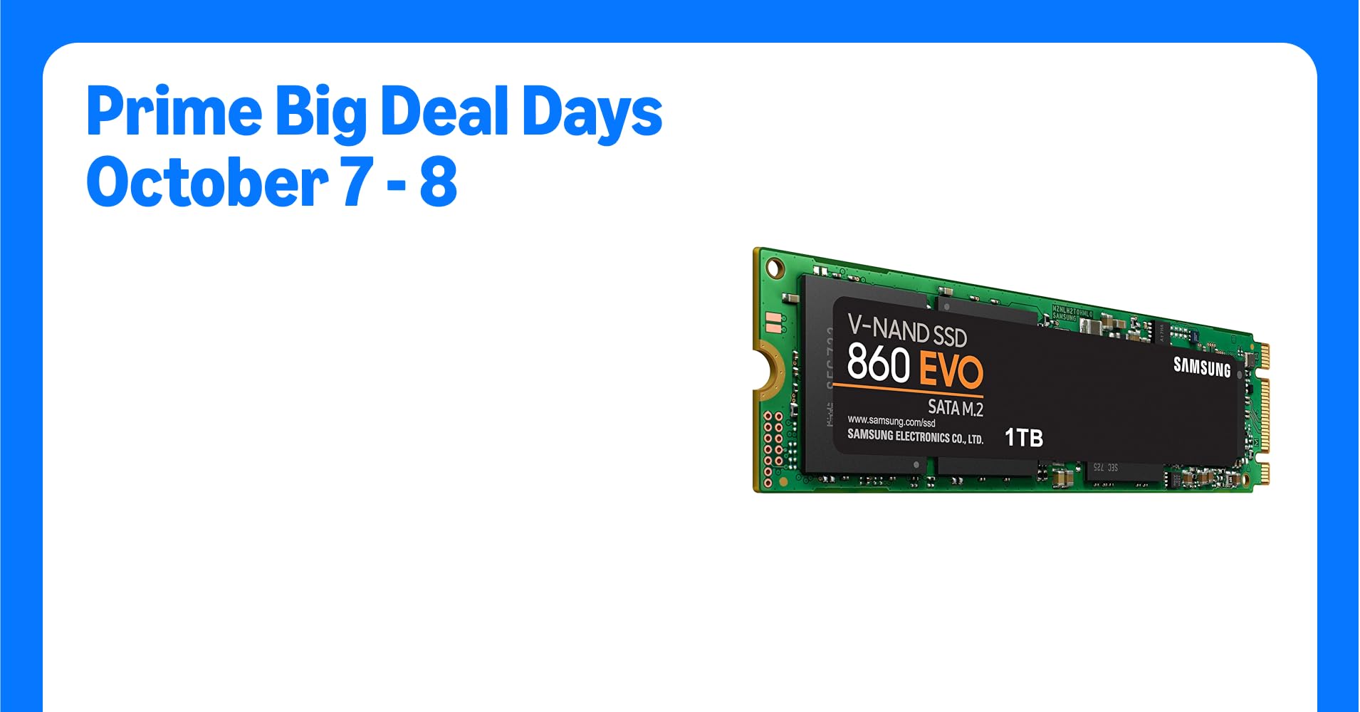 SAMSUNG 860 EVO SSD 1TB - M.2 SATA Internal Solid State Drive with V-NAND Technology (MZ-N6E1T0BW)