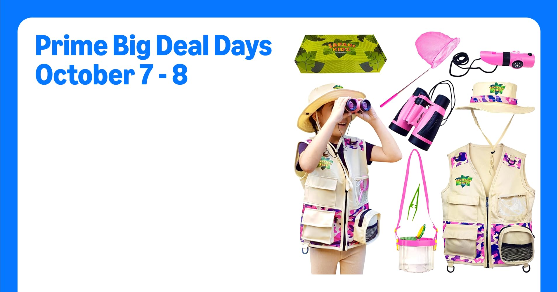 Kidz@Play Bug Hunting Kit, Pink Safari Vest, Hat ...