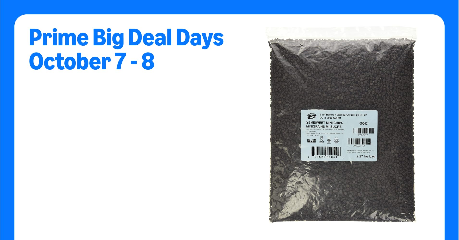 Enjoy Life Bulk Semi-Sweet Mini Chocolate Chips ...