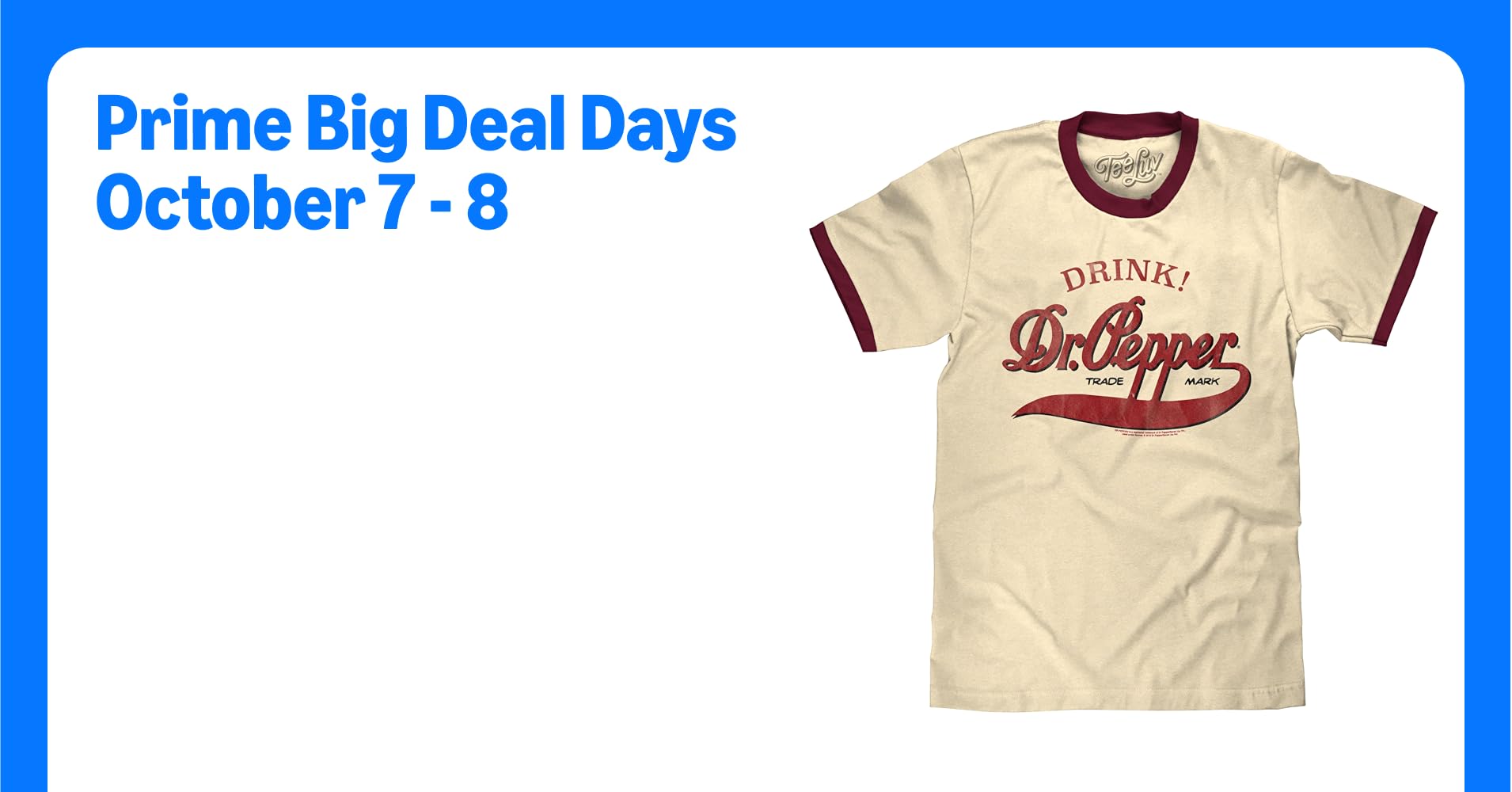 Tee Luv Men's Retro Drink Dr Pepper Ringer Tee Shirt