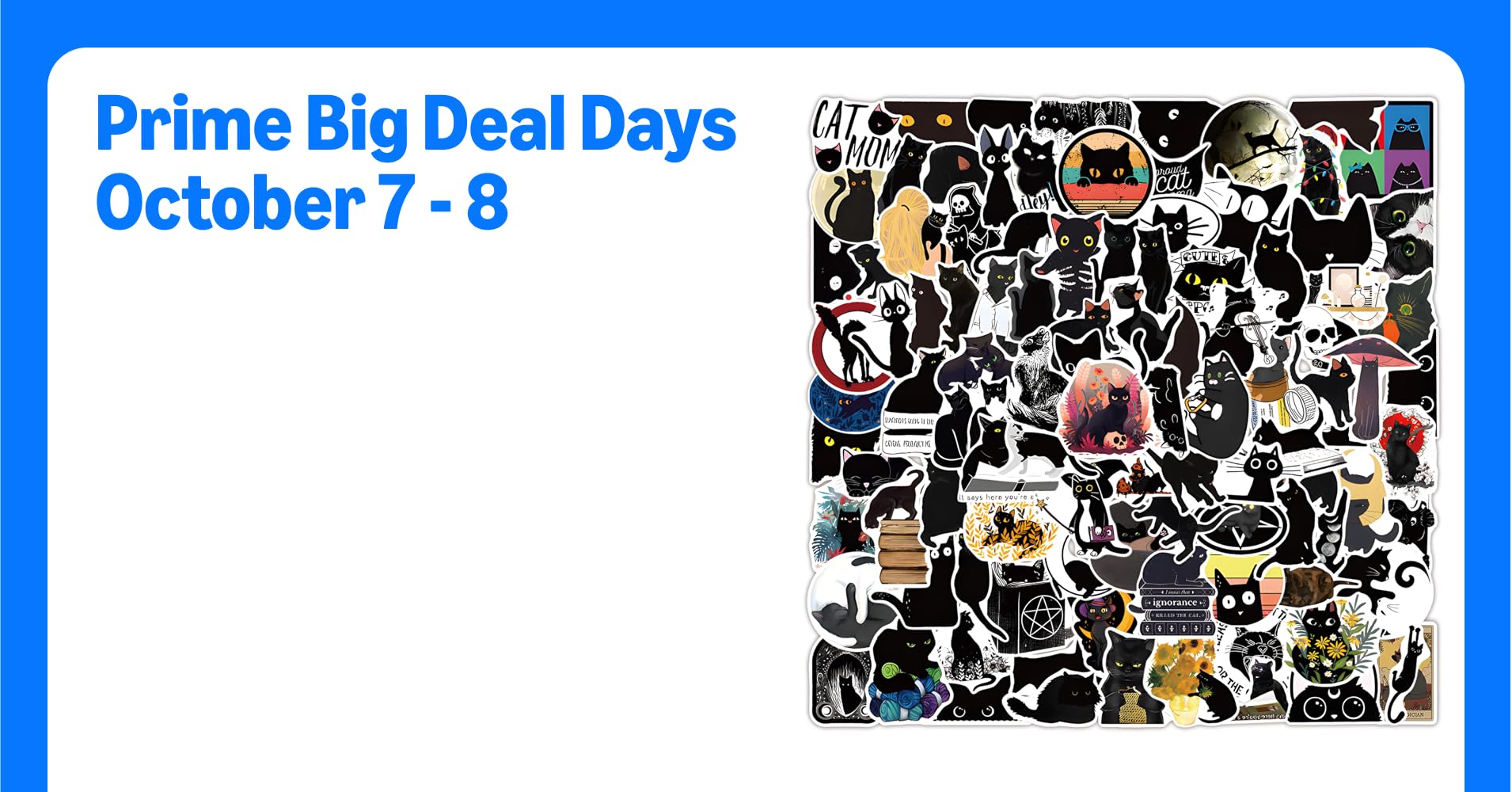 100pcs Waterproof Laptop Stickers Black Cute Cat ...