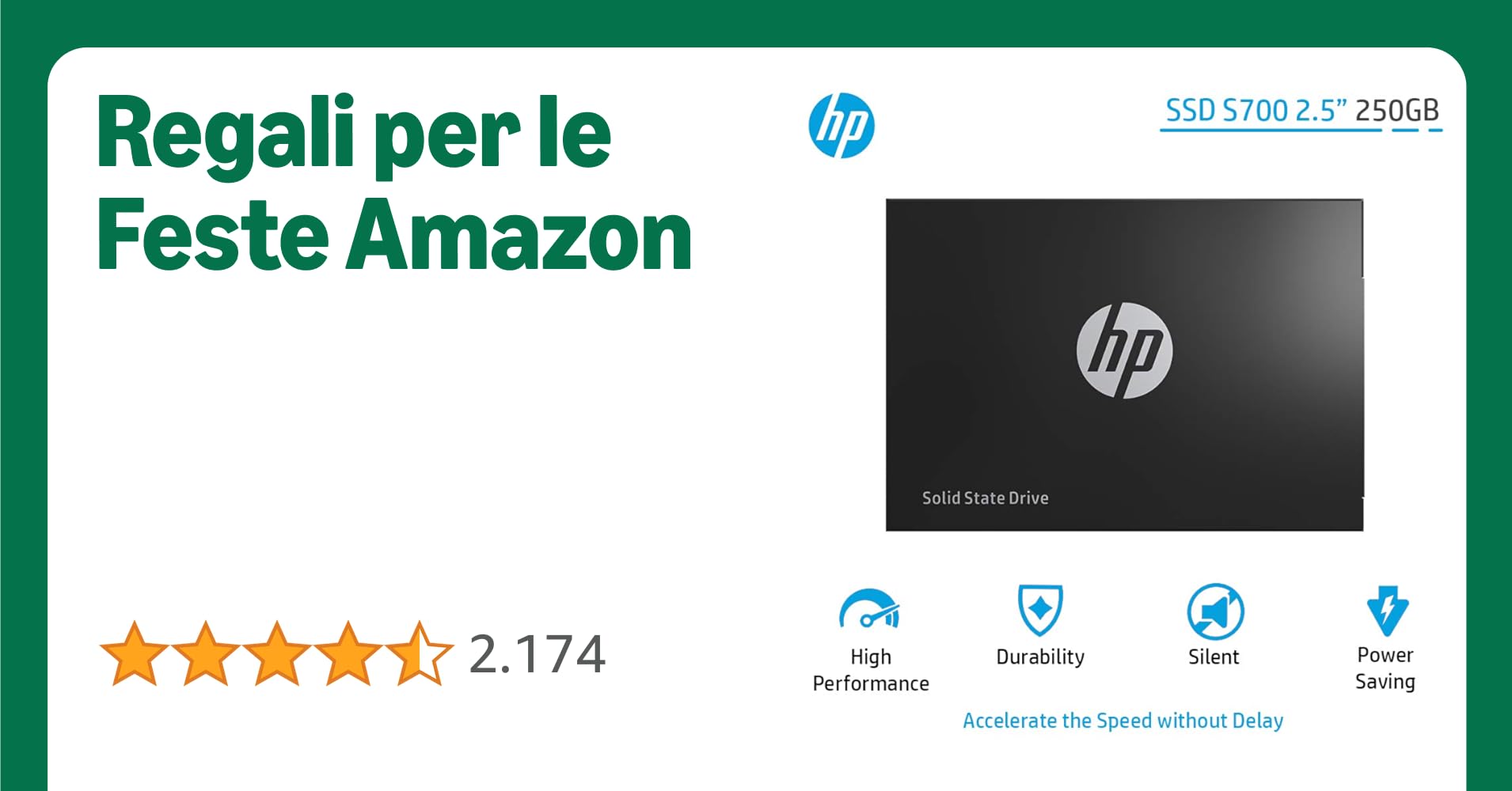 Hewlett Packard 2DP98AA#ABB SSD Interno da 250 GB, Nero Hewlett Packard 2DP98AA#ABB SSD Interno da 250 GB, Nero