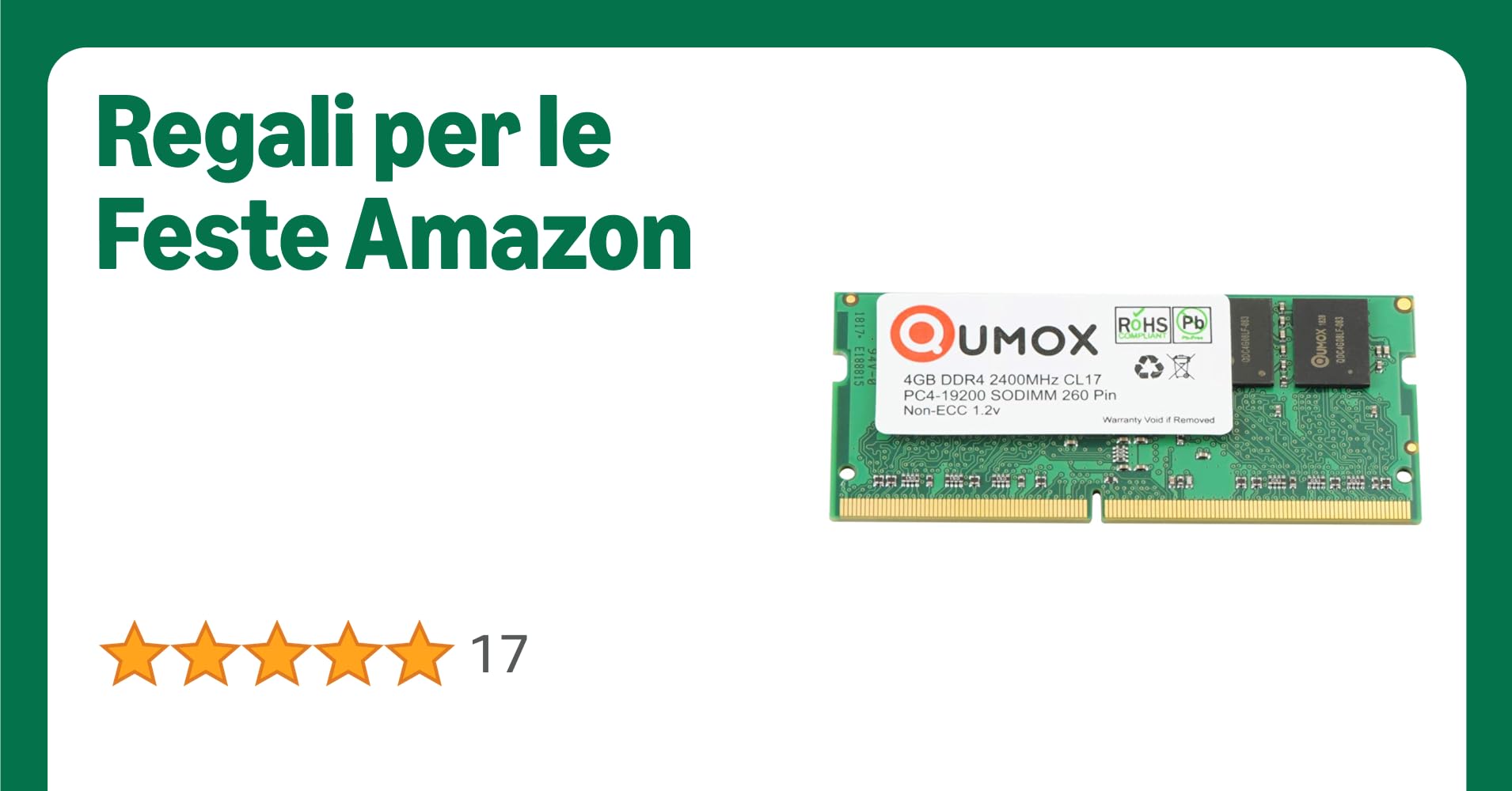 QUMOX 4GB DDR4 2400 2400MHz PC4-19200 PC-19200 (260 PIN) SODIMM MEMORIA 4GB QUMOX 4GB DDR4 2400 2400MHz PC4-19200 PC-19200 (260 PIN) SODIMM MEMORIA 4GB