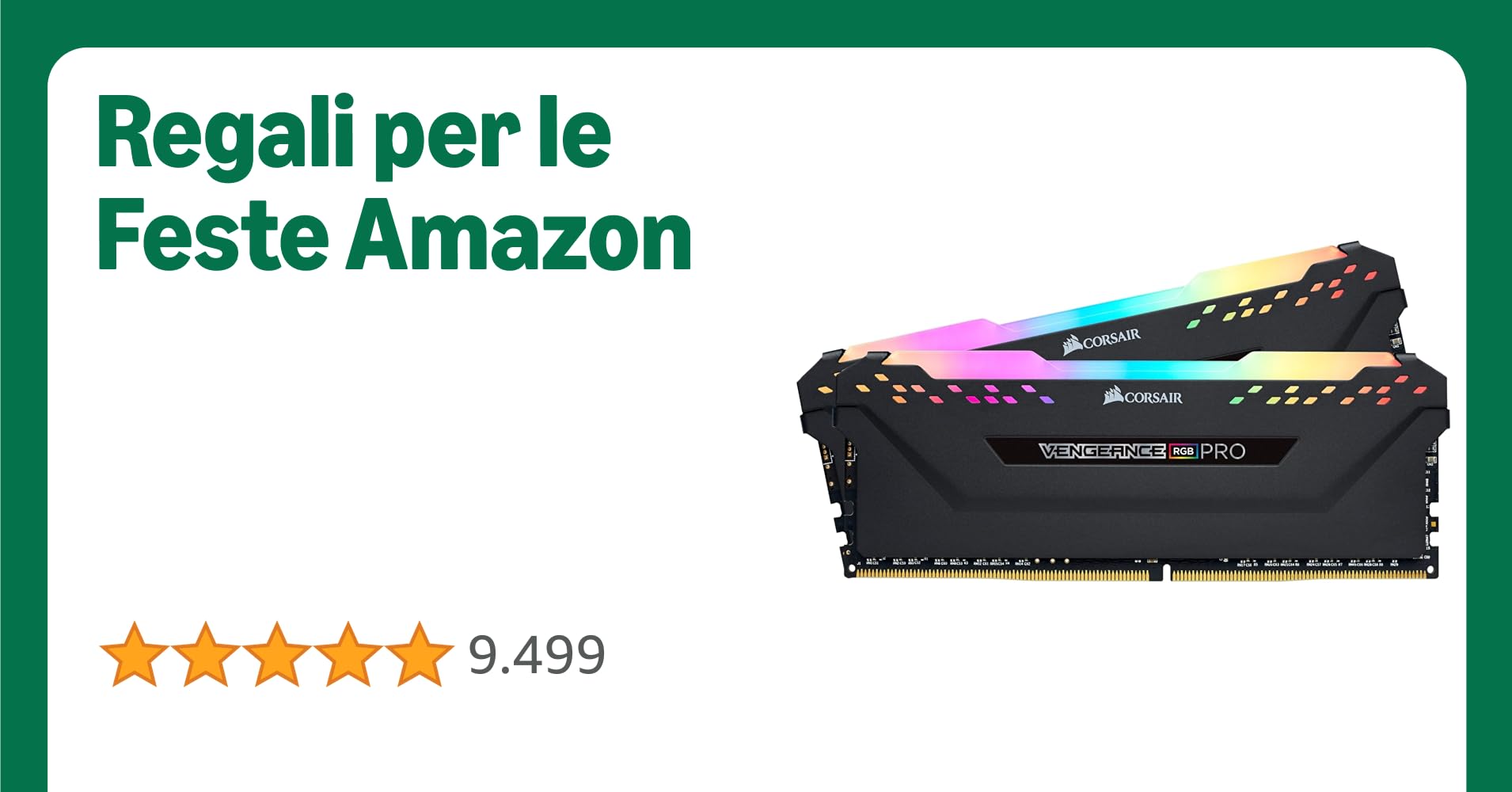 Corsair CMW16GX4M2D3600C18 Memoria per Desktop, Nero, 2 x 8 gb Corsair CMW16GX4M2D3600C18 Memoria per Desktop, Nero, 2 x 8 gb