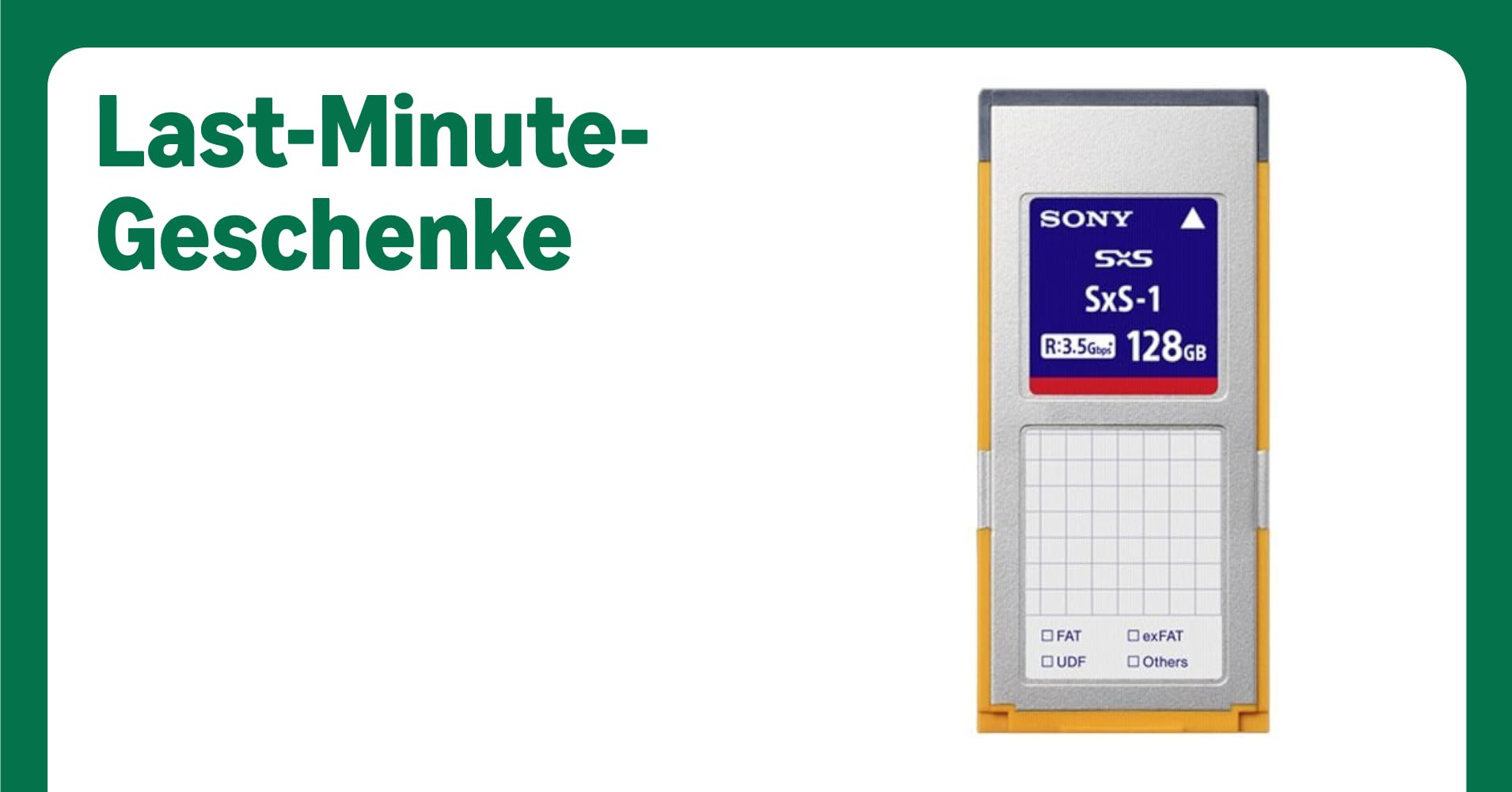 Sony SBS-128 G 1 B SxS-1 Express Card 128GB