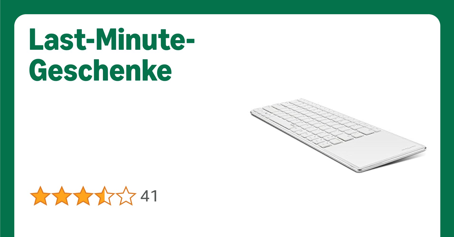 Rapoo E6700 Bluetooth Touchpad Tastatur (Aluminiumgehäuse, deutsches Layout) weiß-silber