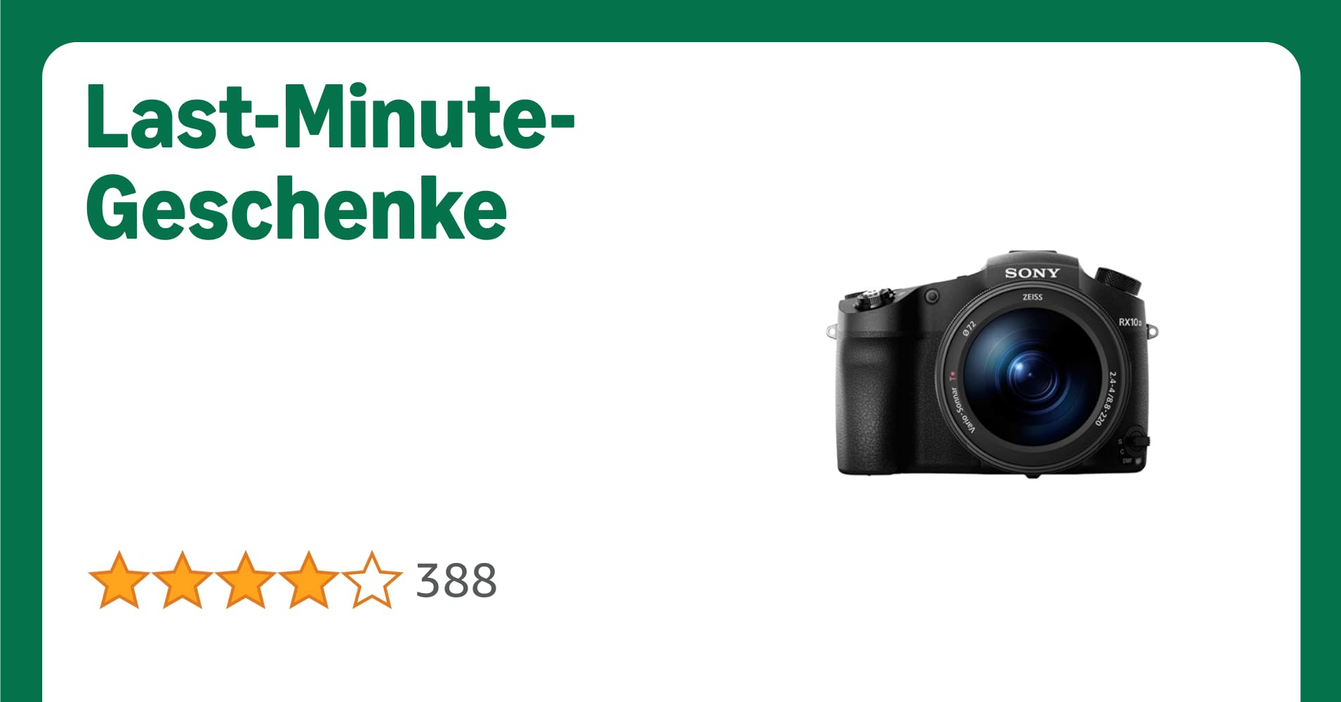 Sony RX10 III | Premium-Kompaktkamera (1.0-Typ-Sensor, 24-600 mm F2.8-4 Zeiss-Objektiv, 4K-Filmaufnahmen)