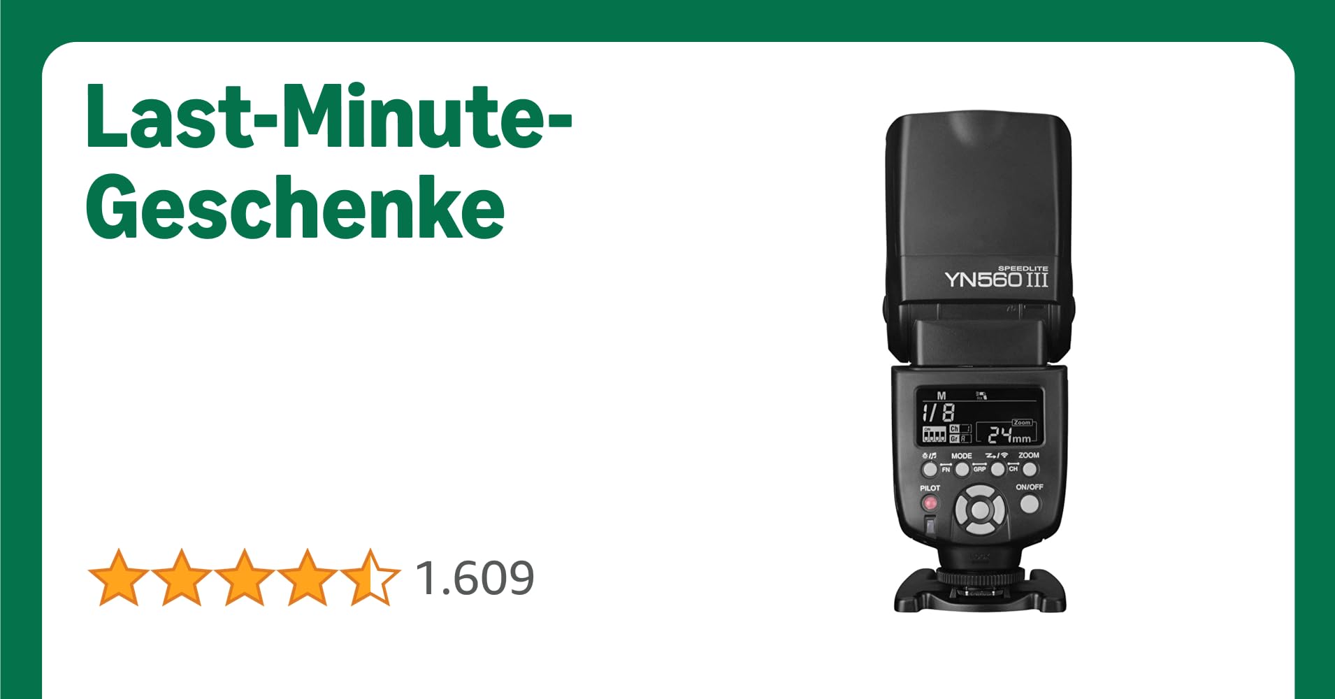 Phorex Yongnuo YN-560 Mark III - Systemblitz mit integriertem Funkauslöser zur Auslösung mit Yongnuo RF-602 oder RF-603