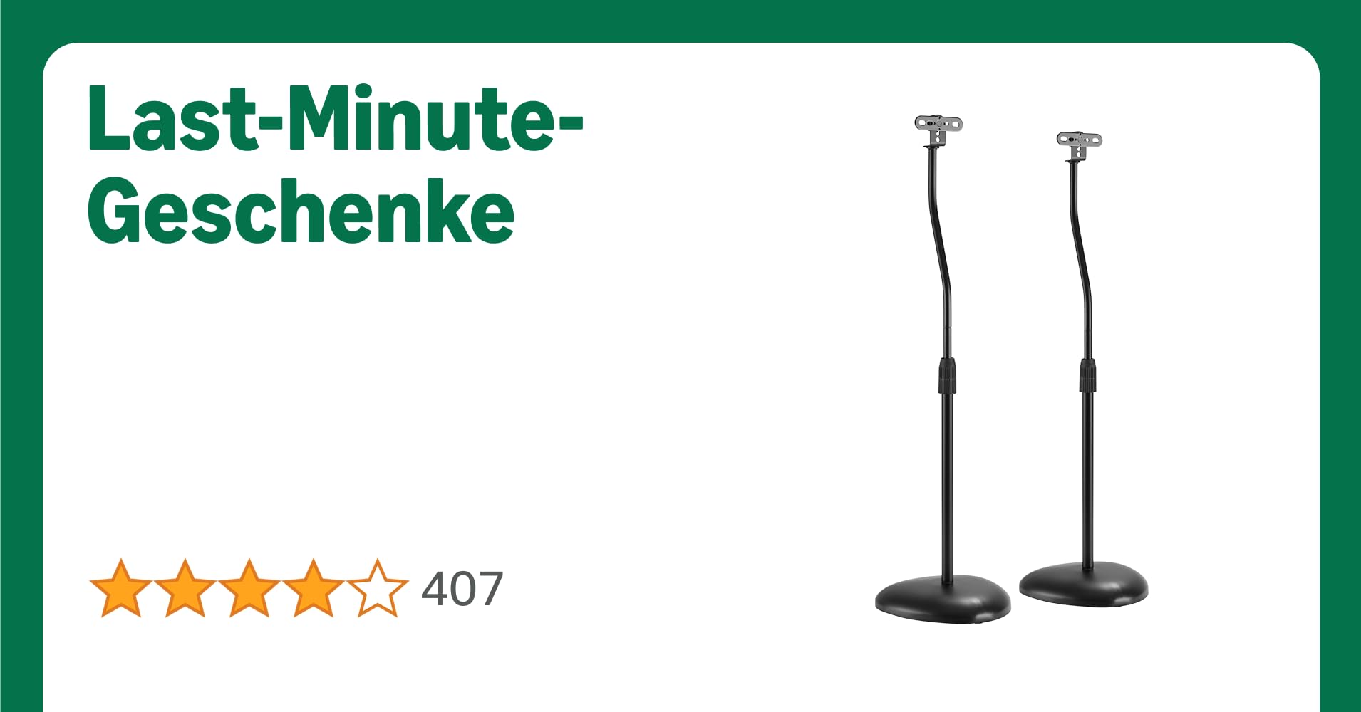 2 Lautsprecherständer - Universal für Satelliten Surround Boxen Schwarz je 4.5kg belastbar von HALTERUNGSPROFI S05