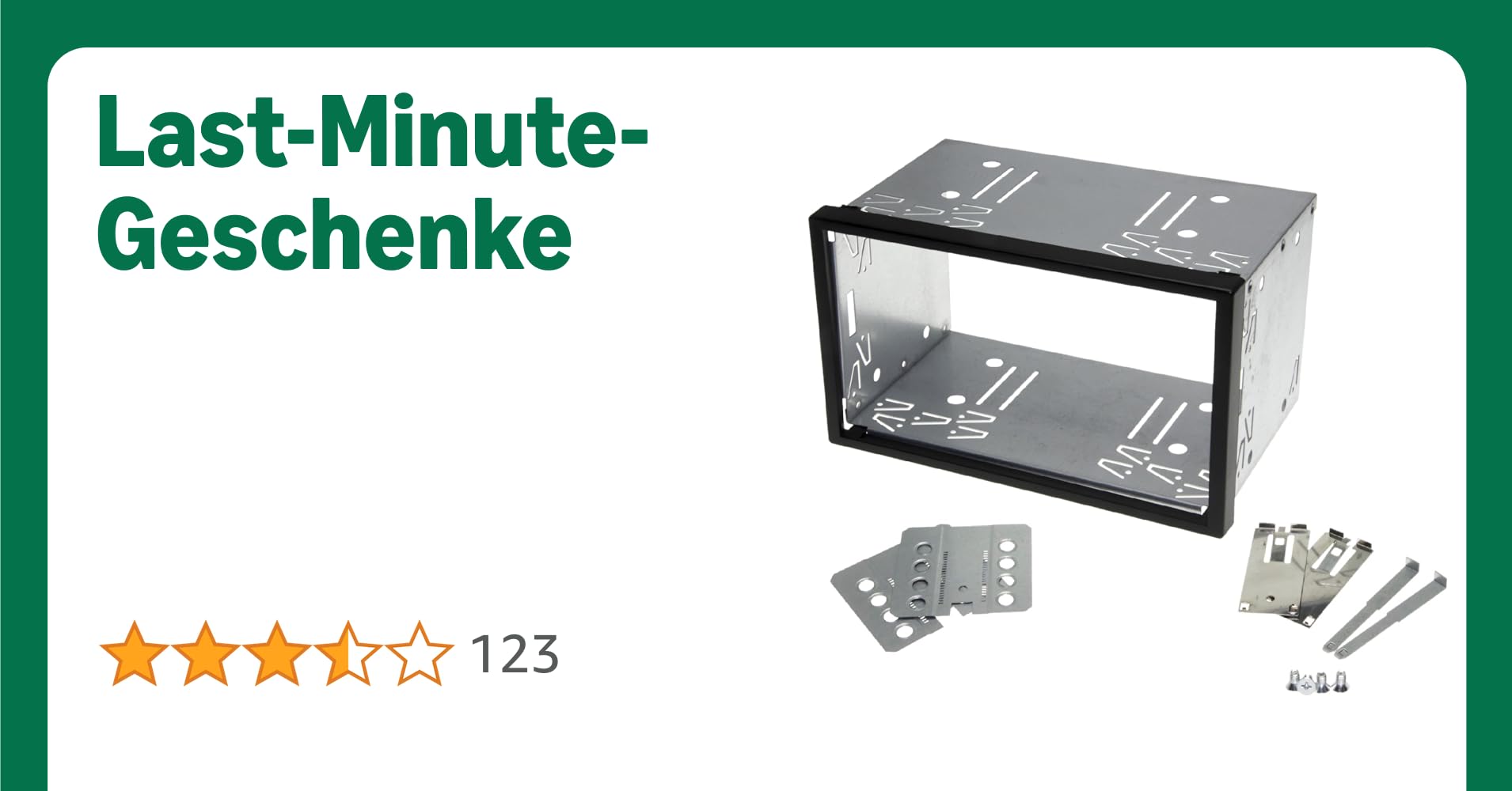 KFZ Auto Radio Blende Halterung Schacht Rahmen 100mm Doppel DIN ISO Universal Metall